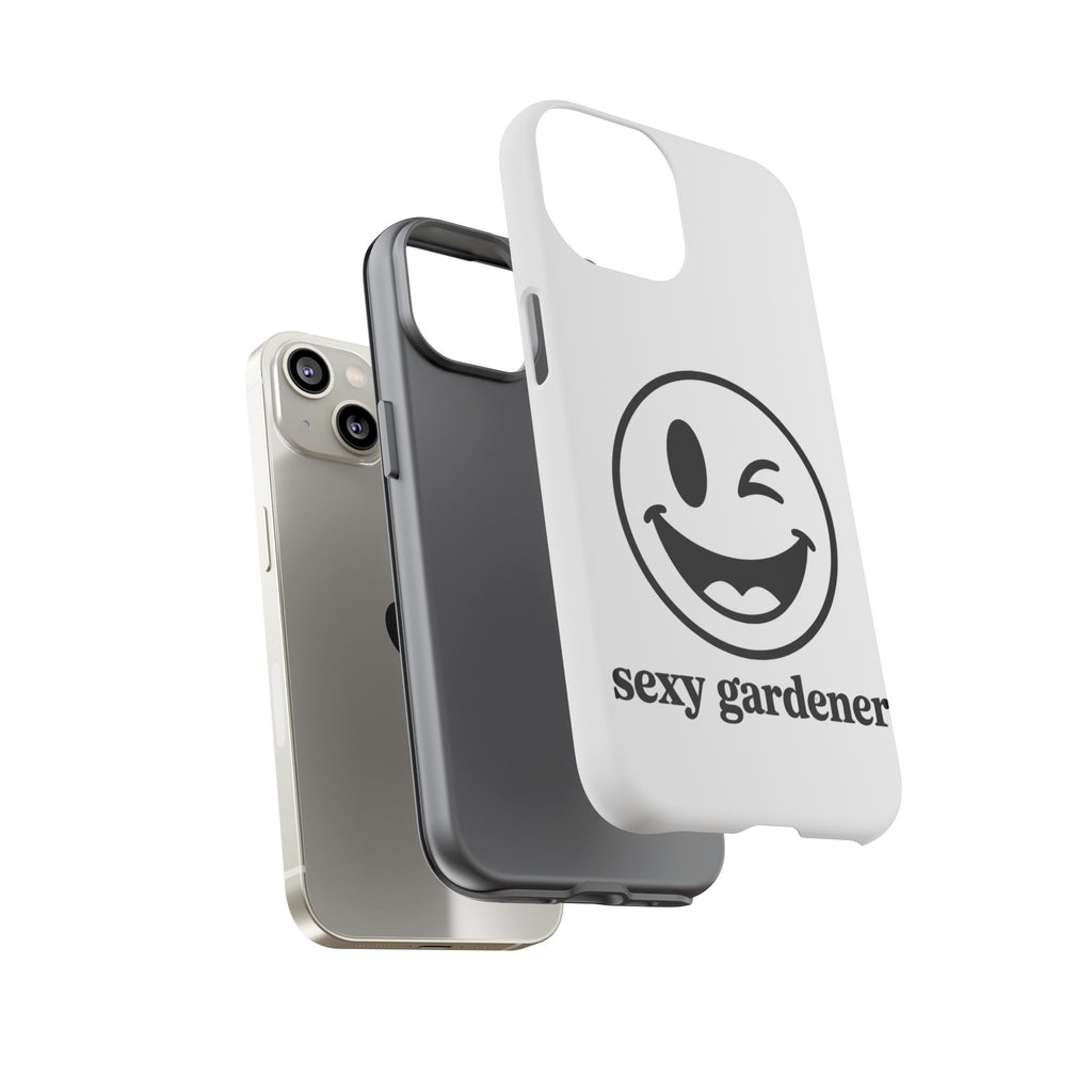 Phone Case — Winking Smiley “sexy gardener” Graphic