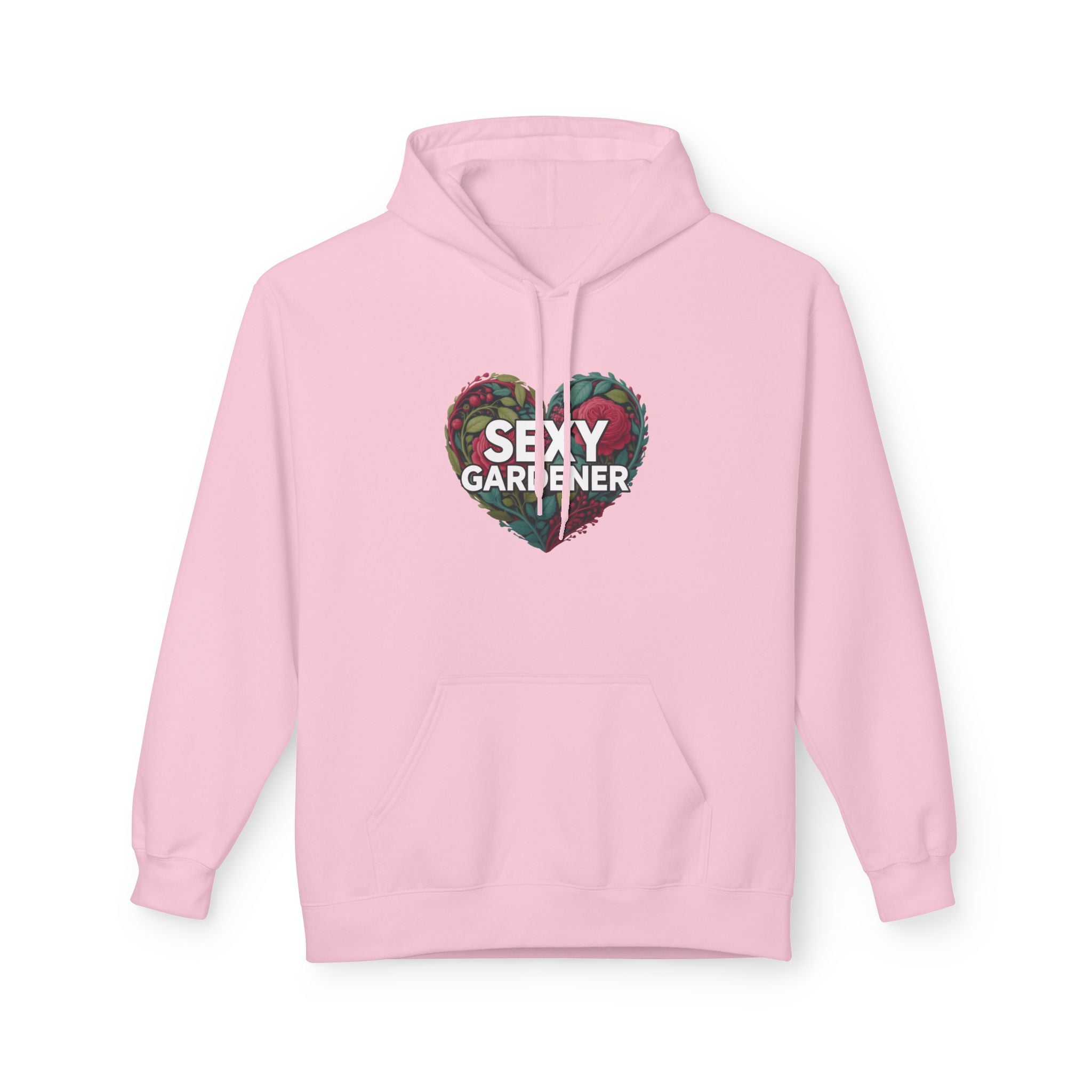 Sexy Gardener Heart Hoodie - Floral Split Heart Graphic Sweatshirt