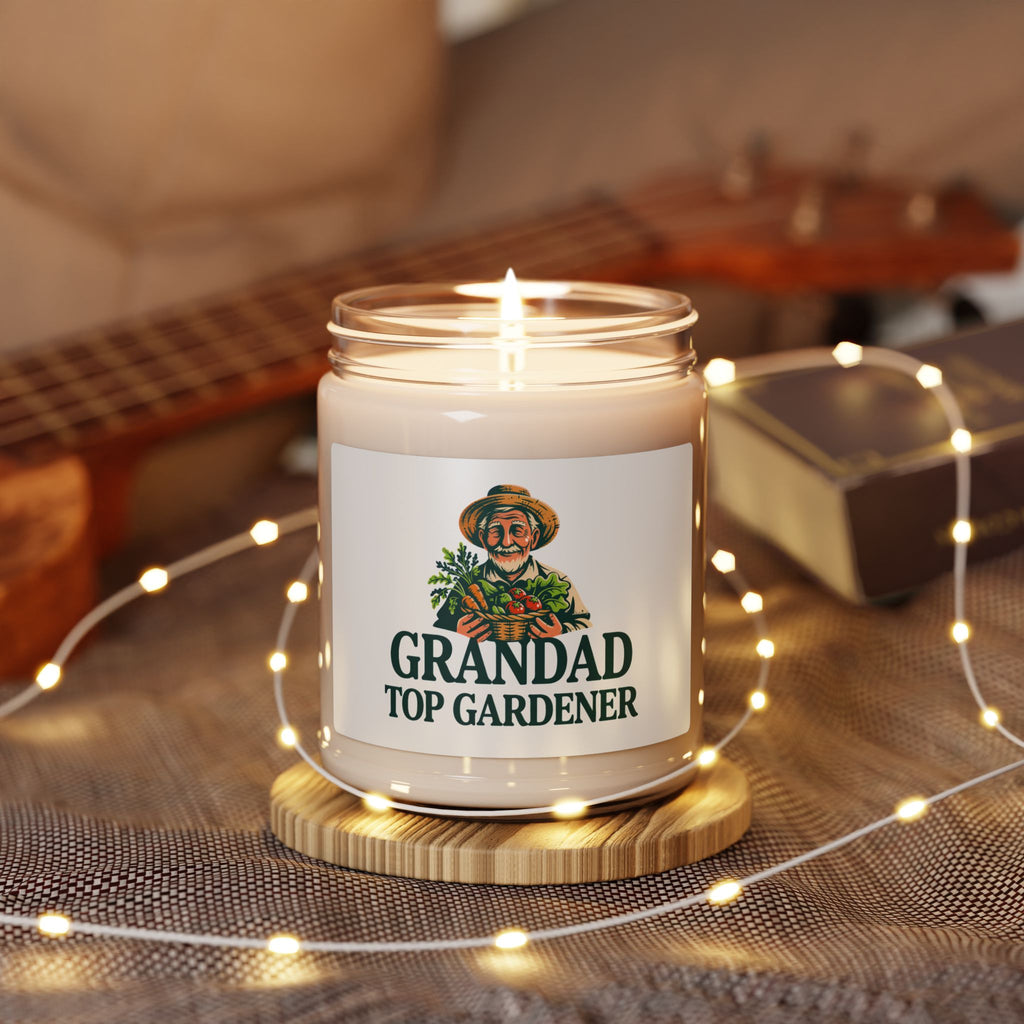 Grandad Top Gardener Scented Soy Candle — 9oz Gift for Garden Lovers
