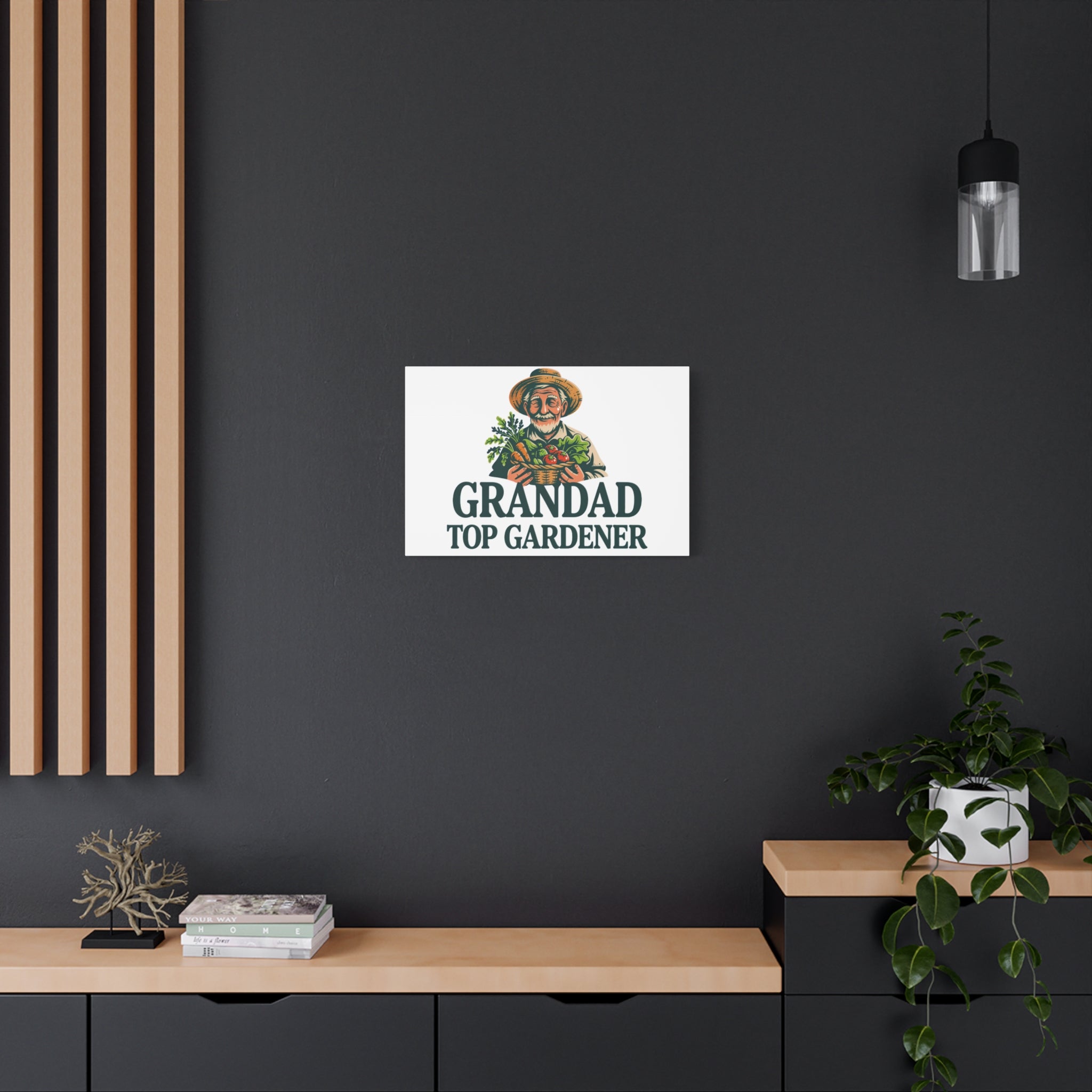 Grandad Top Gardener Canvas – Stretched Matte Wall Art