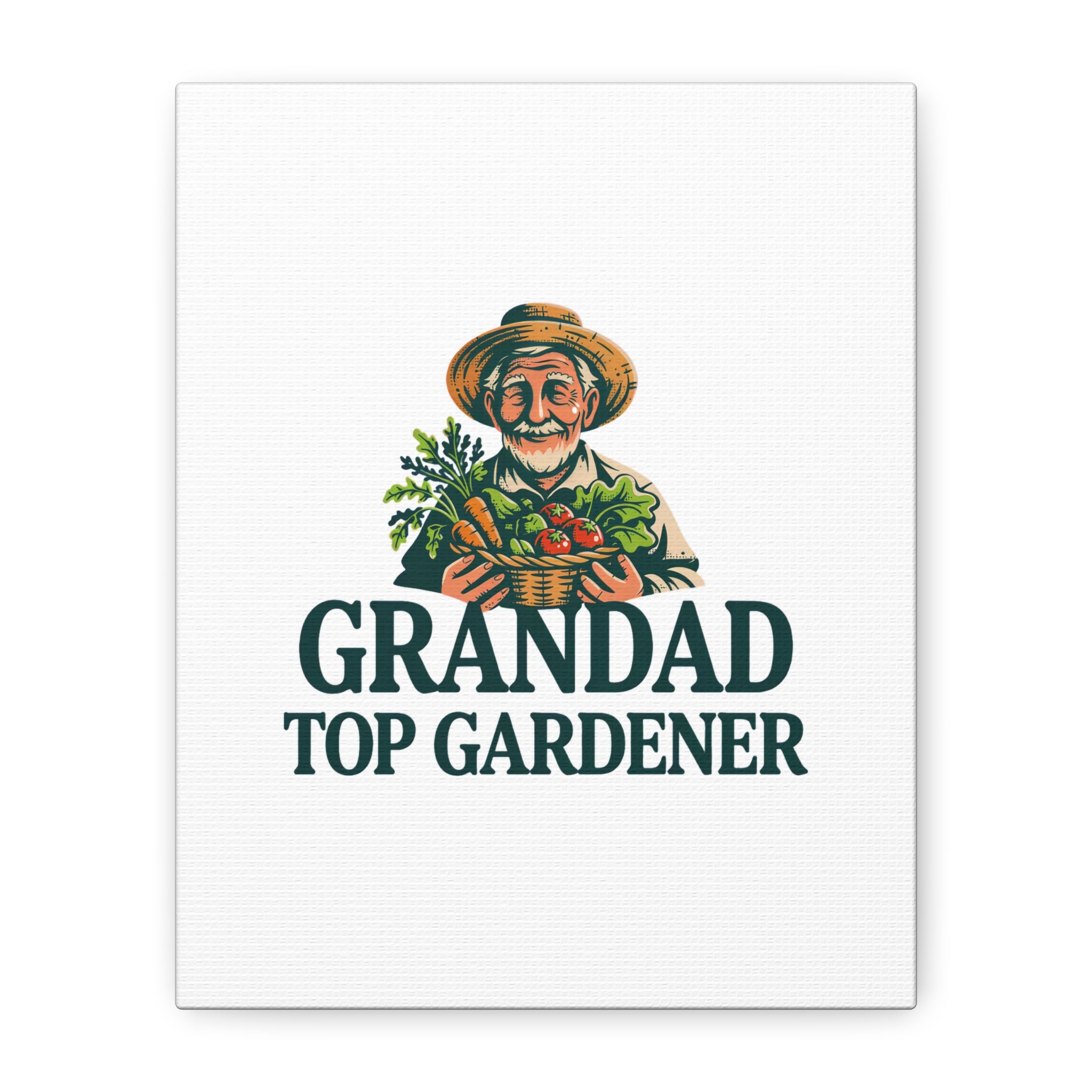 Grandad Top Gardener Canvas – Stretched Matte Wall Art