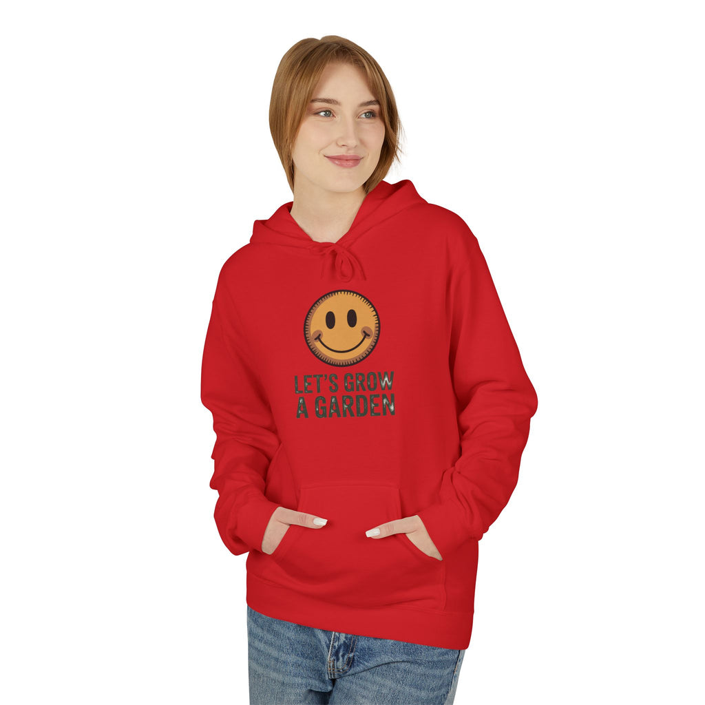 Let's Grow a Garden Hoodie — Smiling Sun Plant Lover Sweatshirt