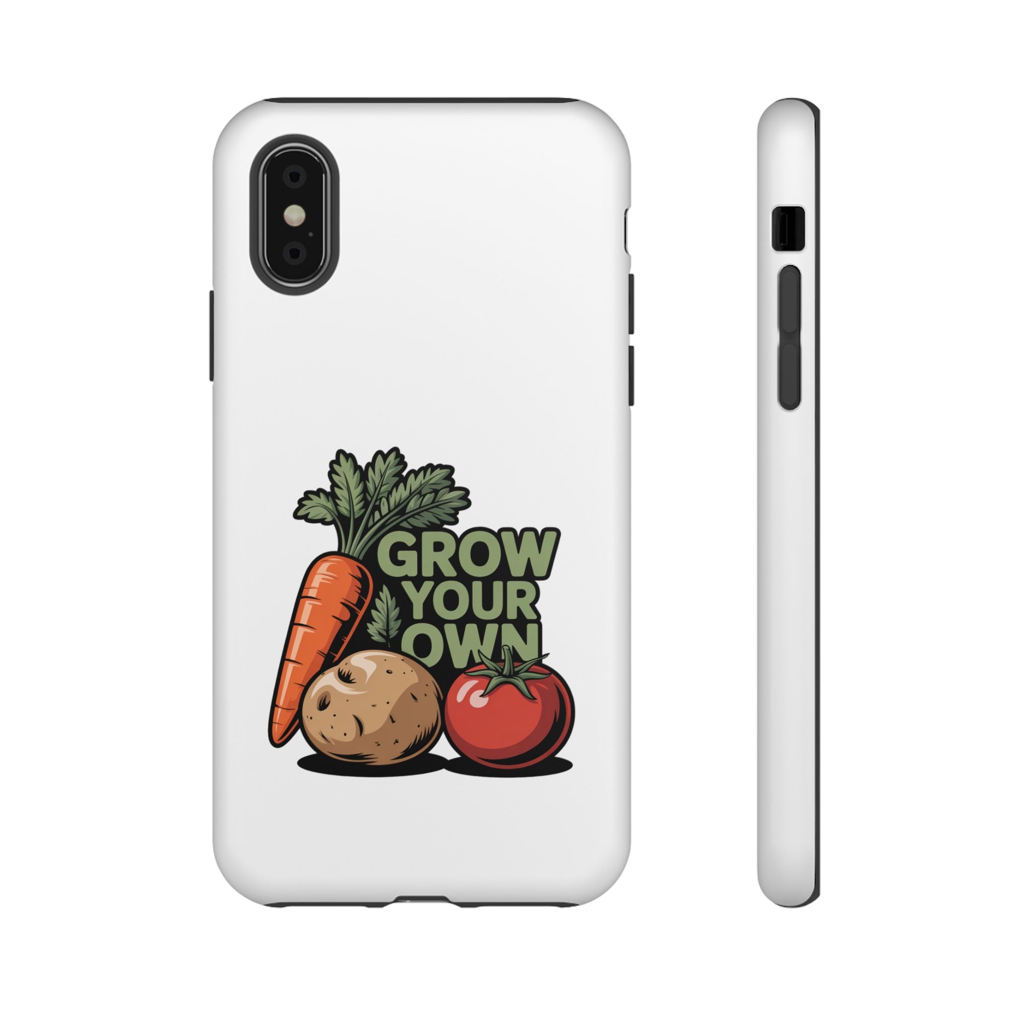 Grow Your Own Vegetables Phone Case — Gardening Carrot Potato Tomato Design