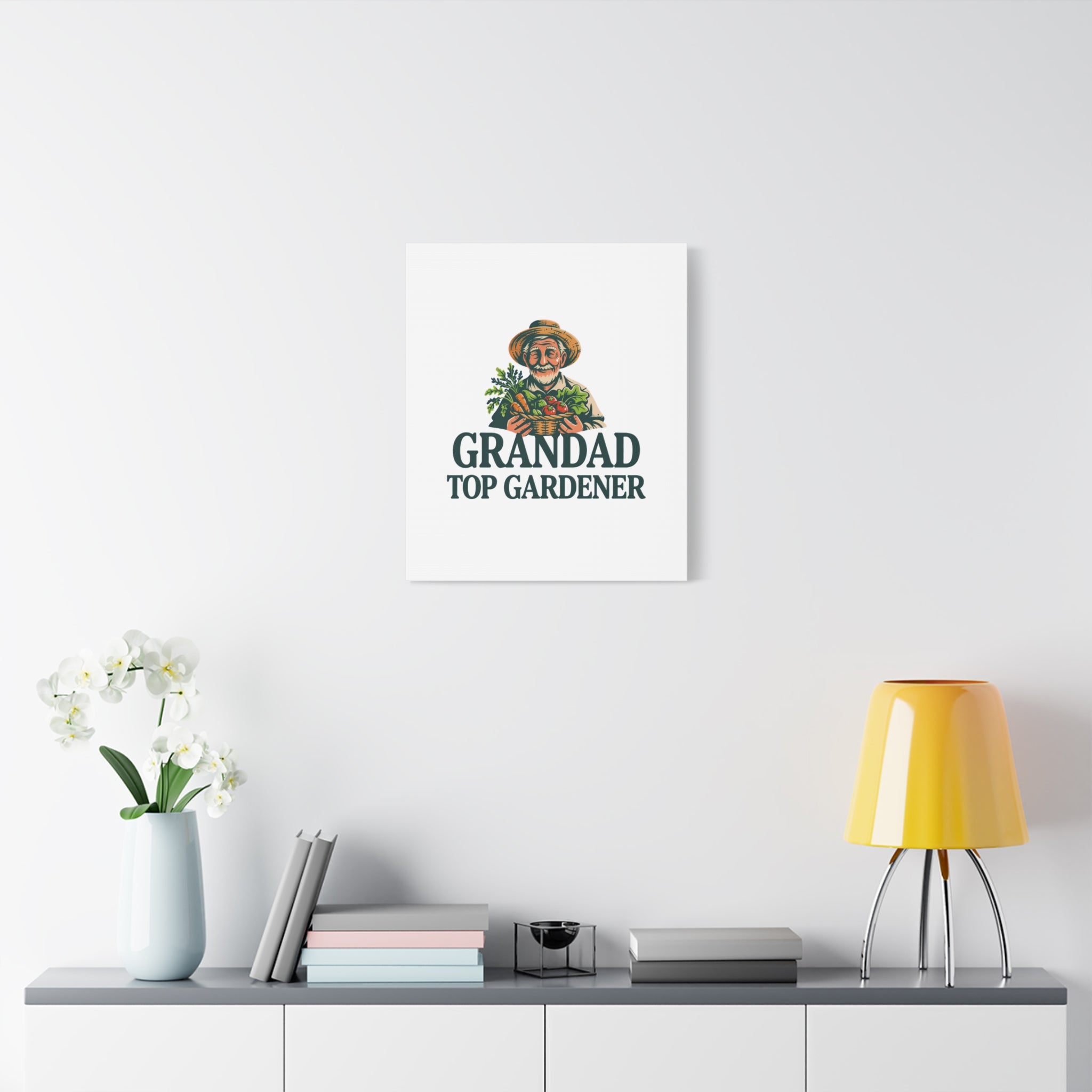 Grandad Top Gardener Canvas – Stretched Matte Wall Art