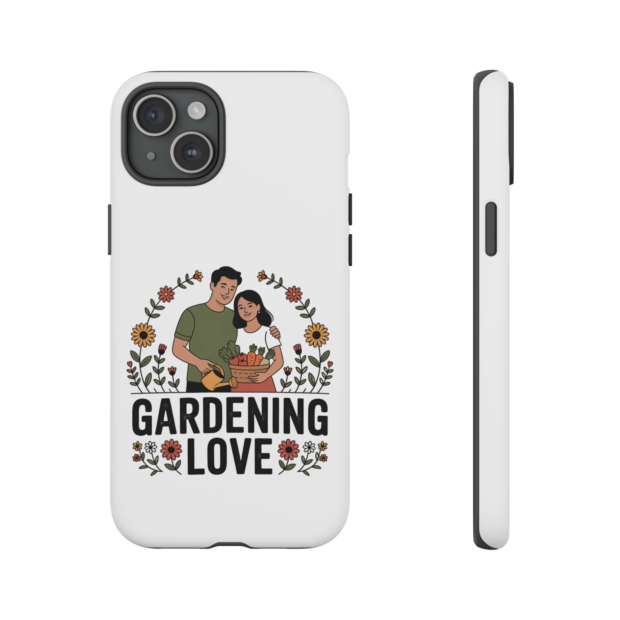 Gardening Love Phone Case — Floral Couple Protective Phone Cover