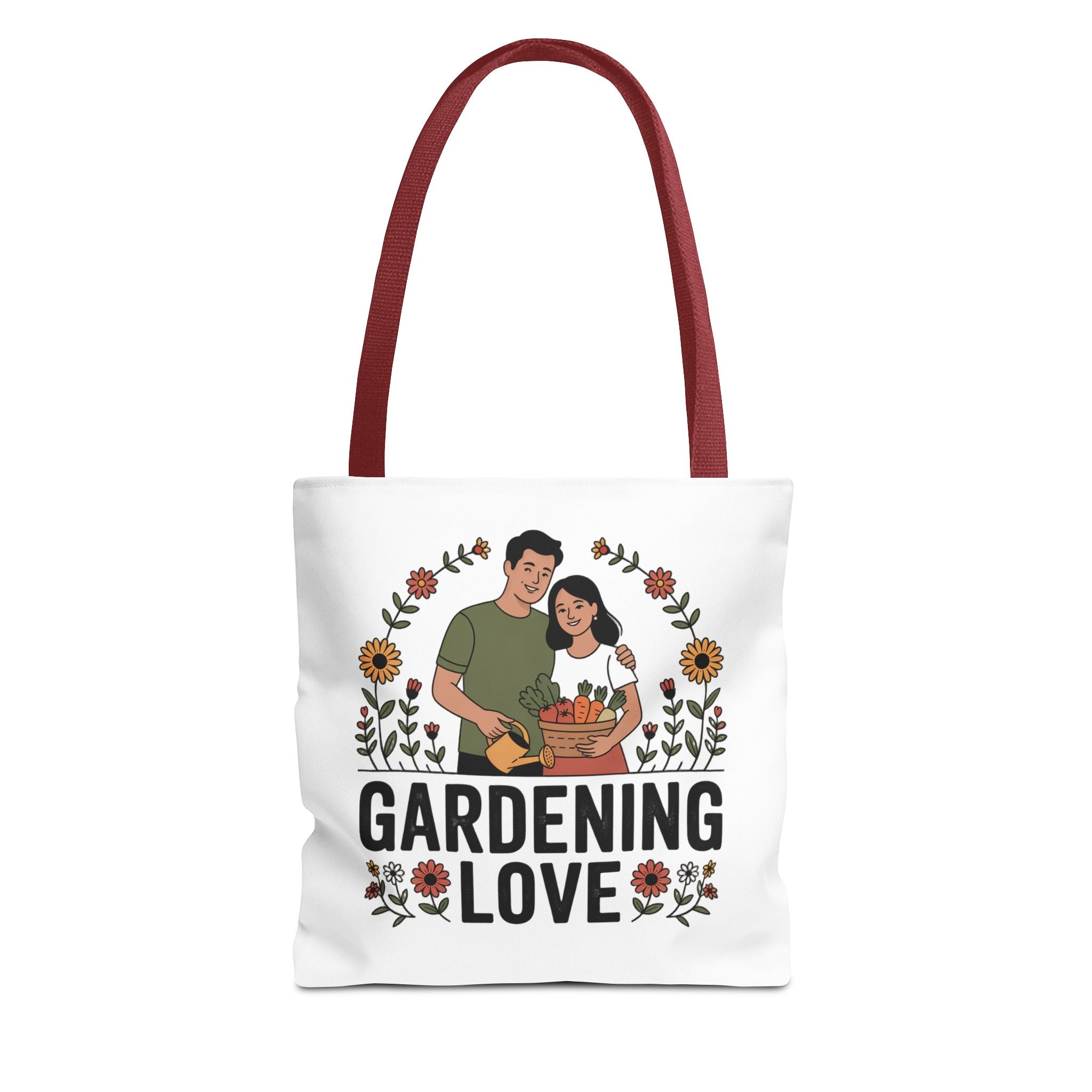 Gardening Love Tote Bag — Floral Couples Gardeners Market Bag