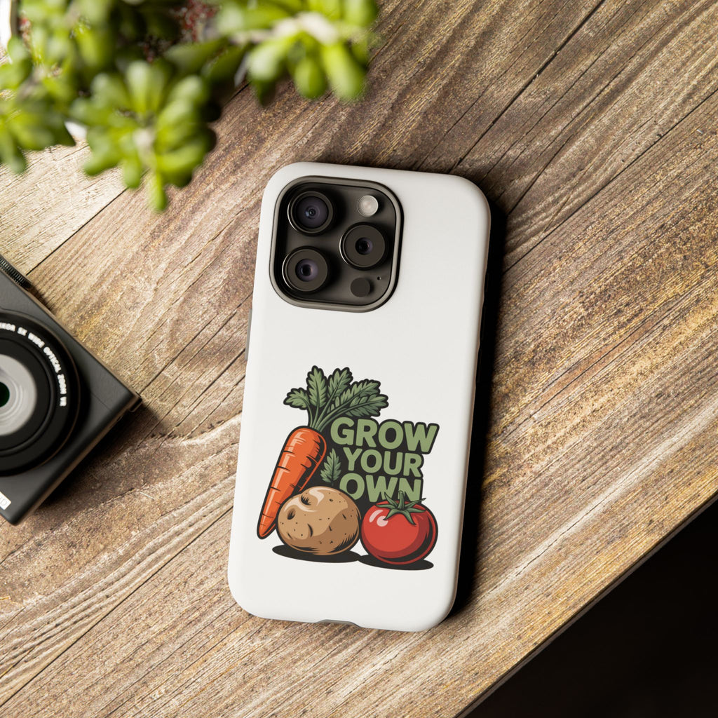 Grow Your Own Vegetables Phone Case — Gardening Carrot Potato Tomato Design