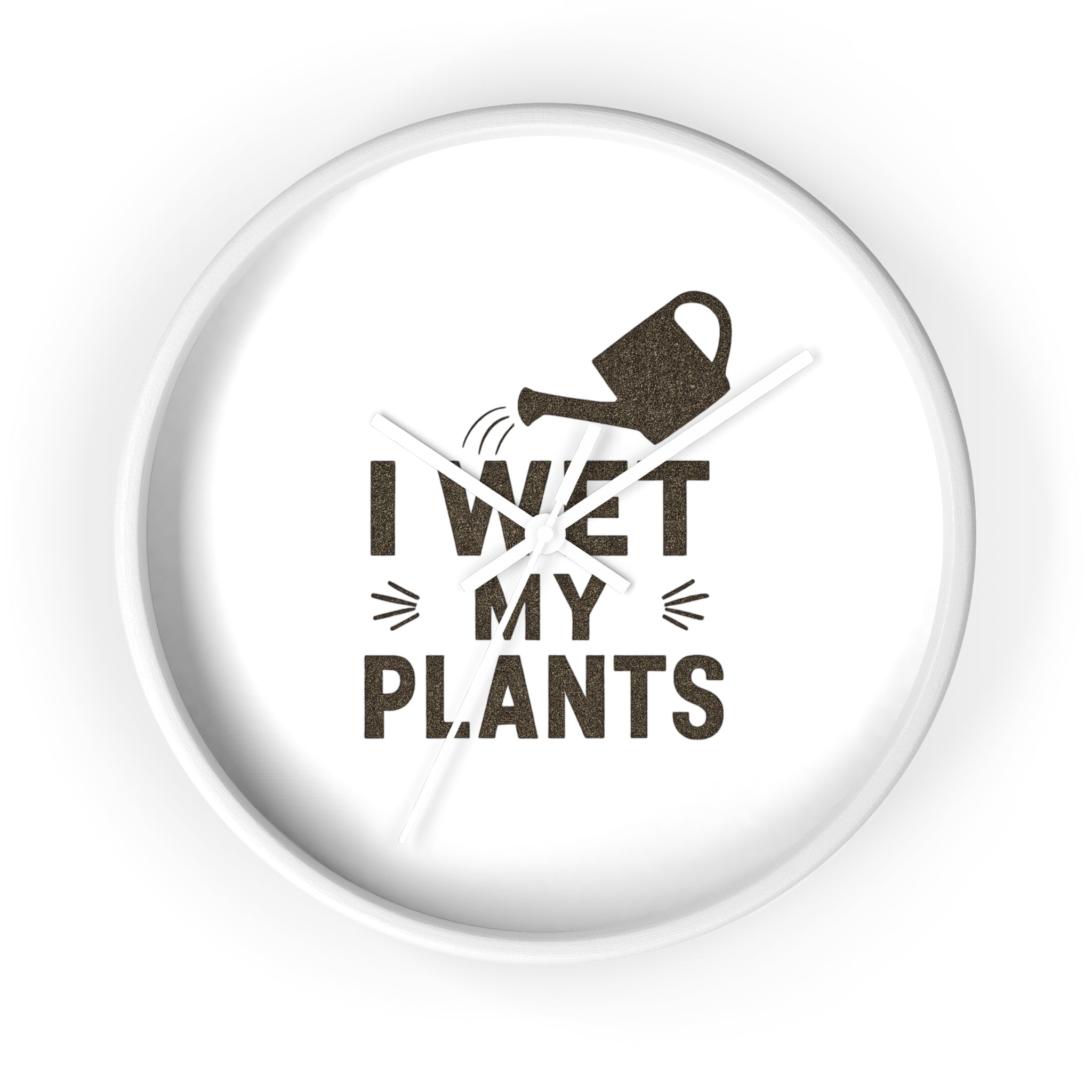 Wall Clock — I Wet My Plants Watering Can Garden Clock