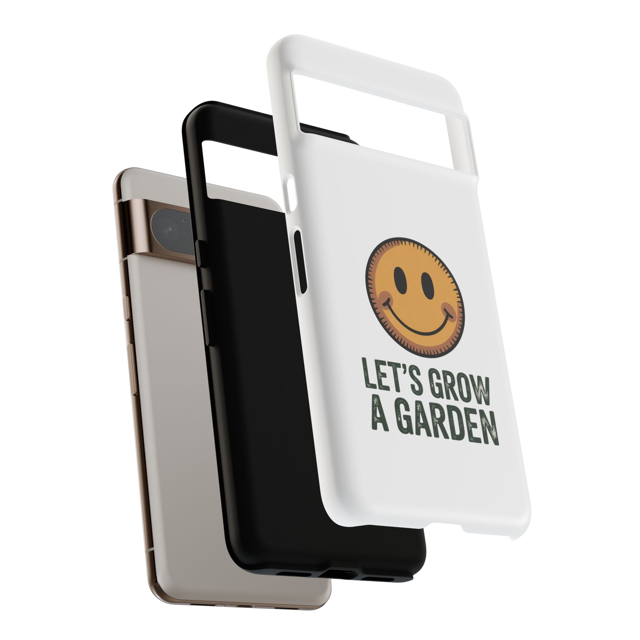 Phone Case — "Let's Grow a Garden" Smiley Plant Lover Protective Case