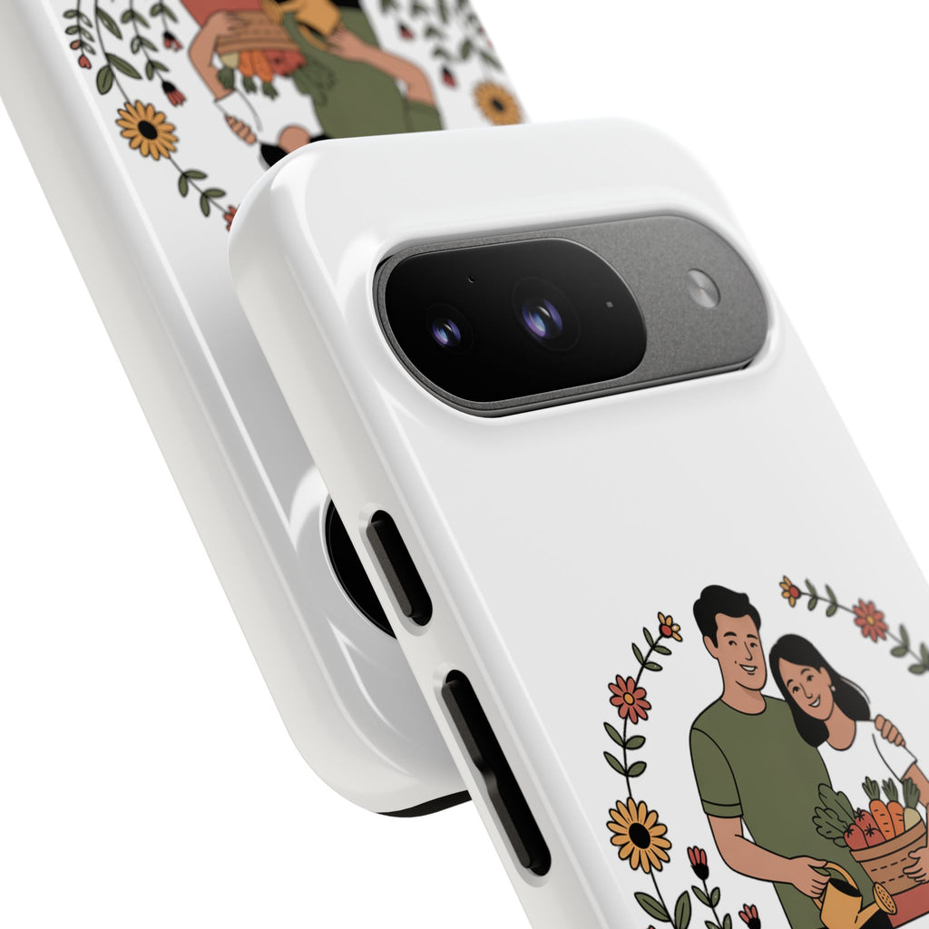 Gardening Love Phone Case — Floral Couple Protective Phone Cover