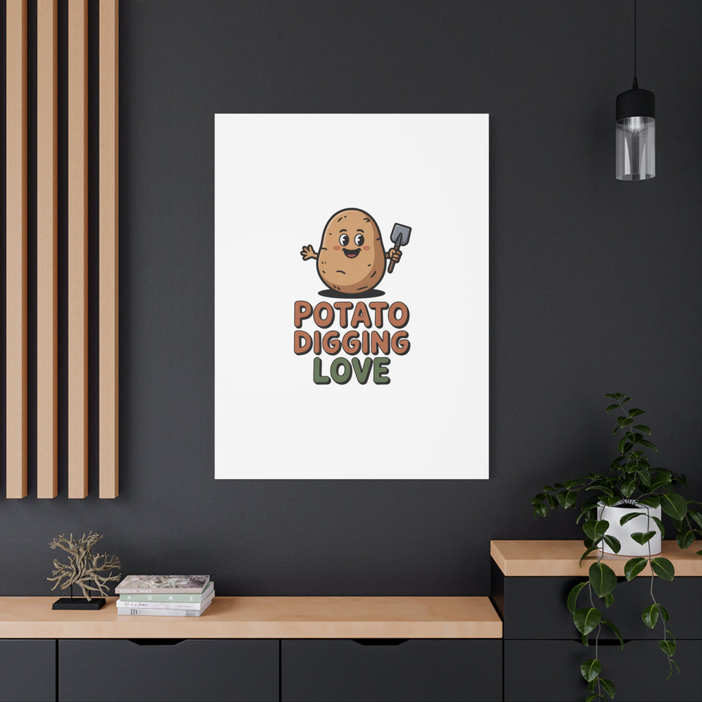 Potato Digging Love Canvas Print
