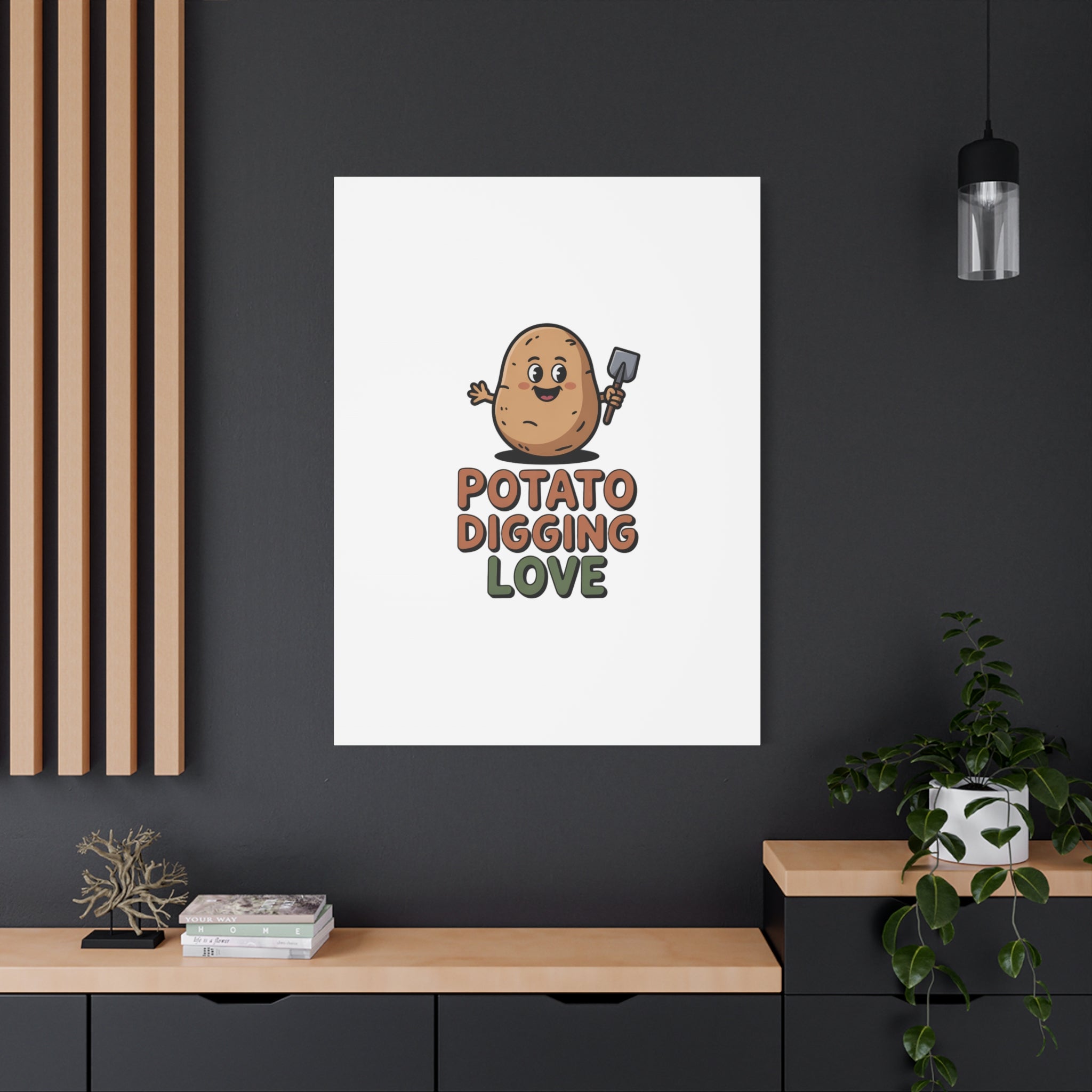 Potato Digging Love Canvas Print