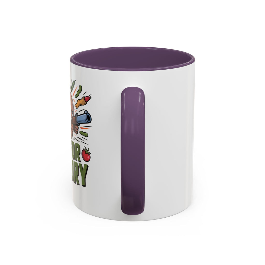 Dig For Victory Coffee Mug — Garden Veggie Cartoon Accent Mug (11/15oz)