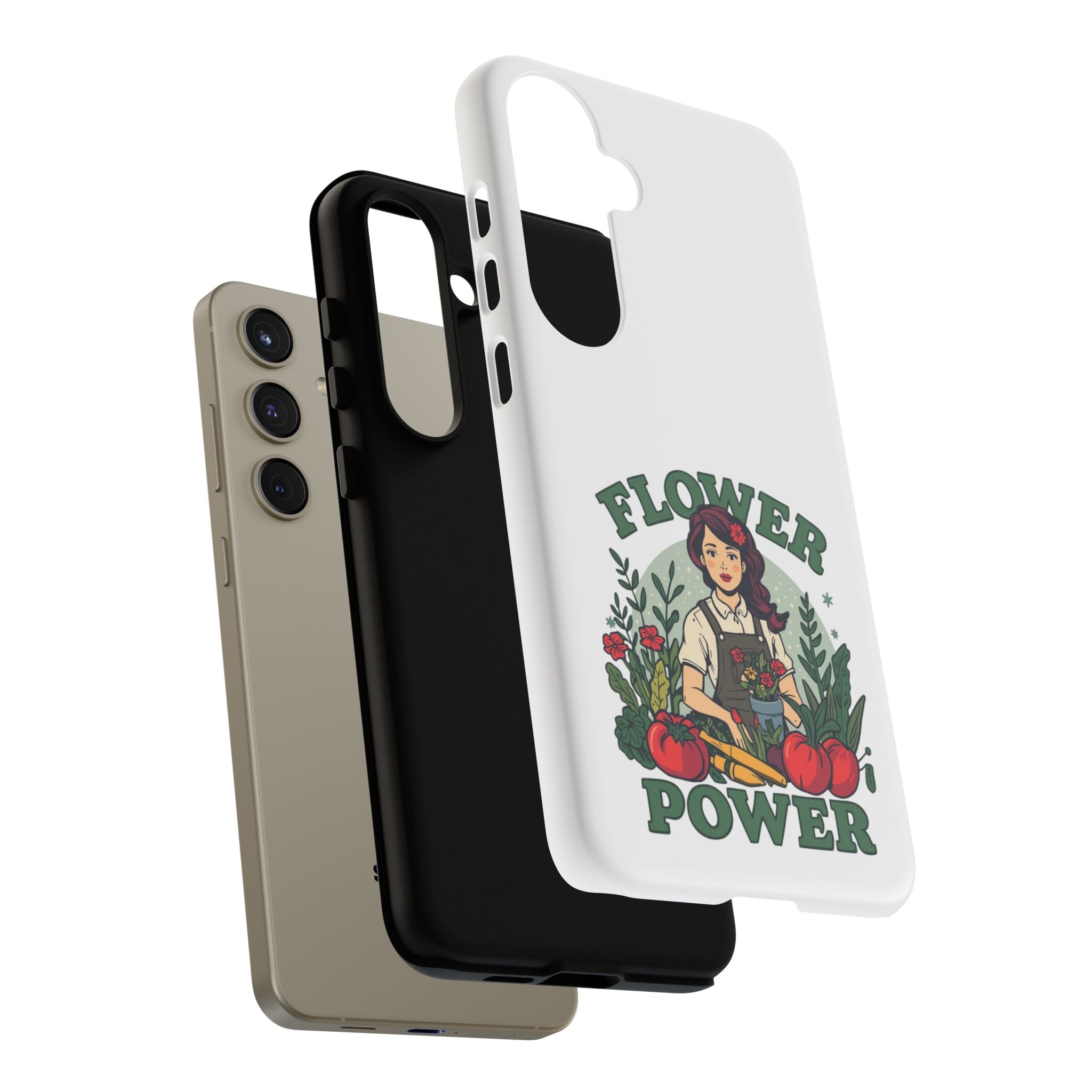 Phone Case - 'Flower Power' Retro Gardener Floral Protective Case