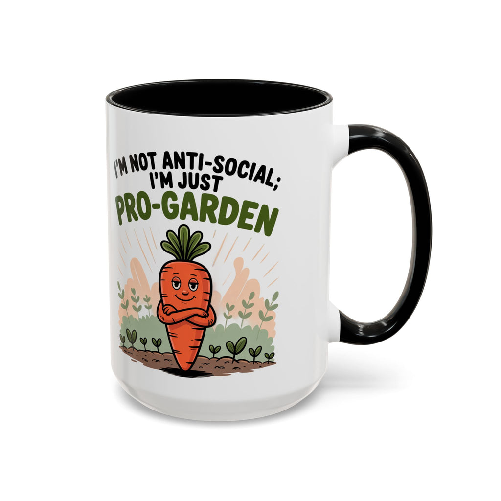 Pro-Garden Coffee Mug – "I'm Not Anti-Social; I'm Just Pro-Garden" Accent Mug