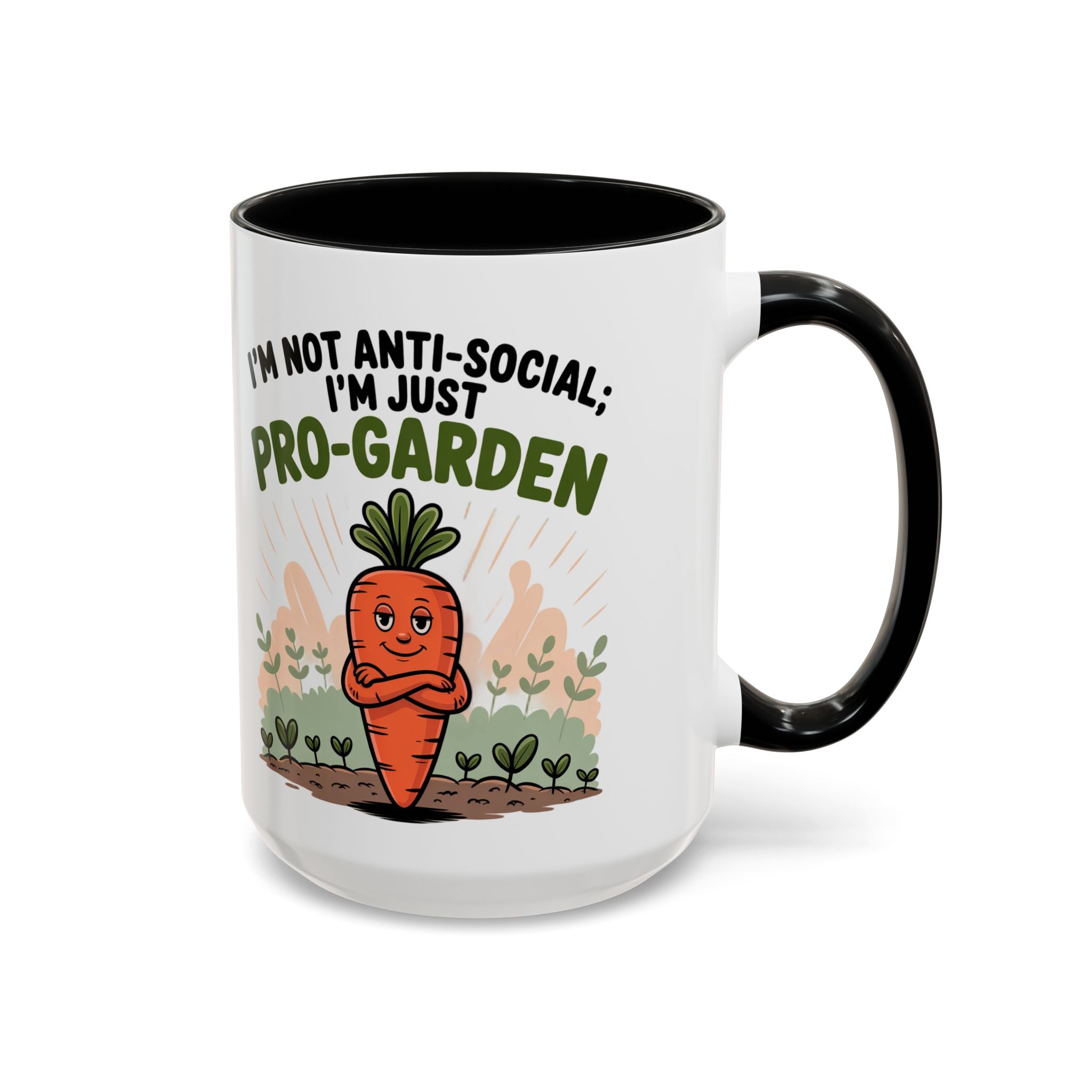 Pro-Garden Coffee Mug – "I'm Not Anti-Social; I'm Just Pro-Garden" Accent Mug