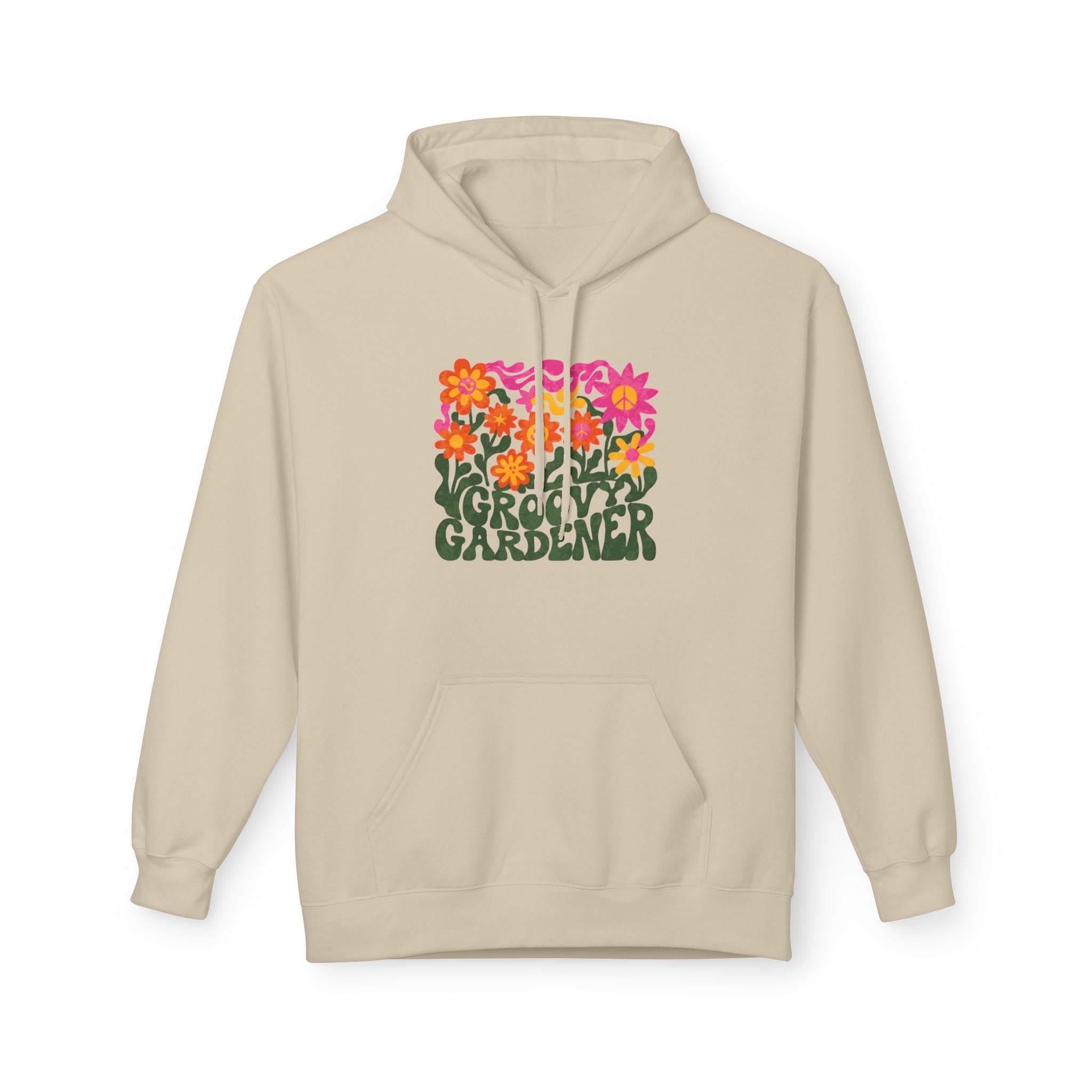 Gardener Hoodie – Retro Floral “Groovy Gardener” Pullover