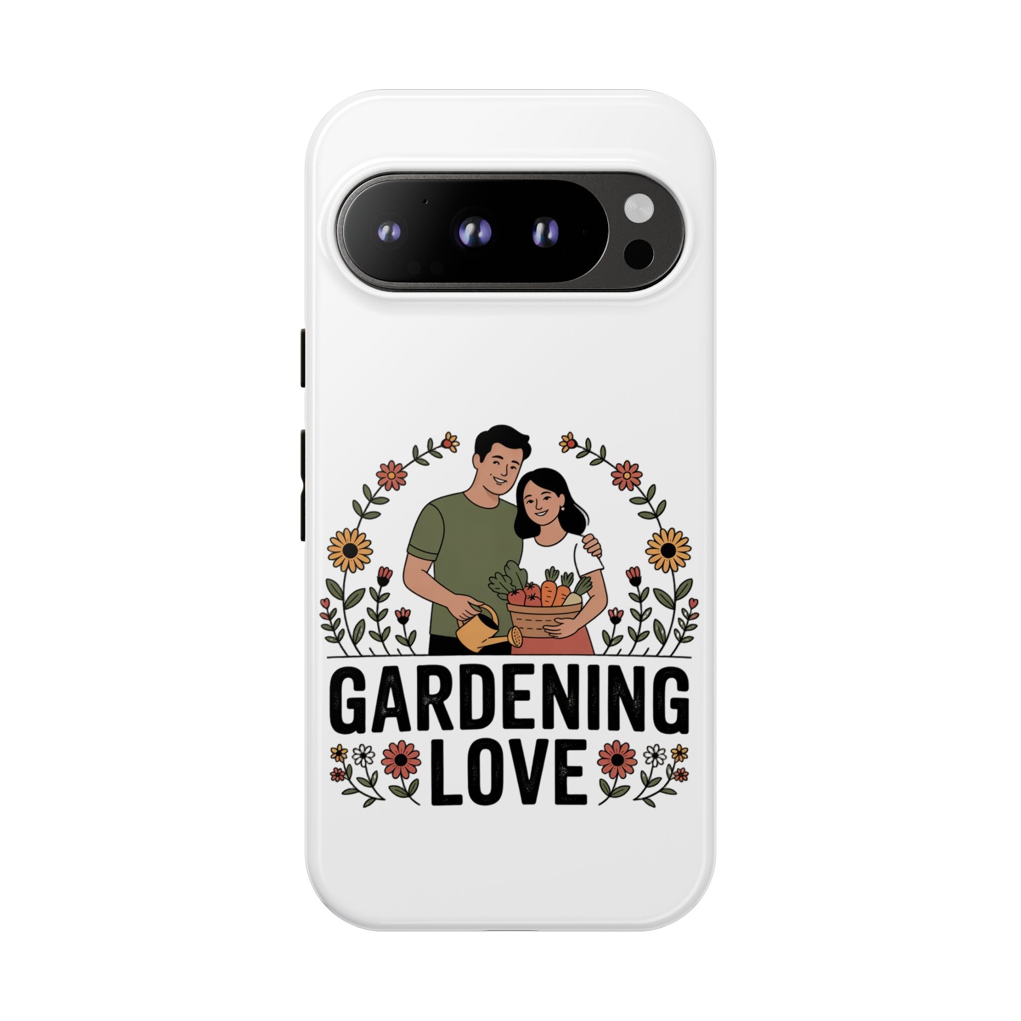Gardening Love Phone Case — Floral Couple Protective Phone Cover
