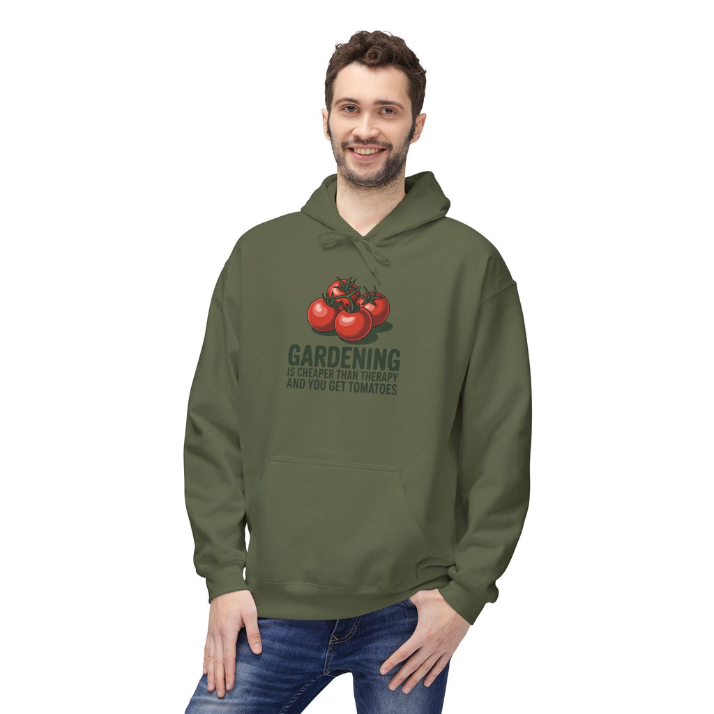 Gardening Is Cheaper Than Therapy Hoodie – Funny Tomato Gardeners Pullover