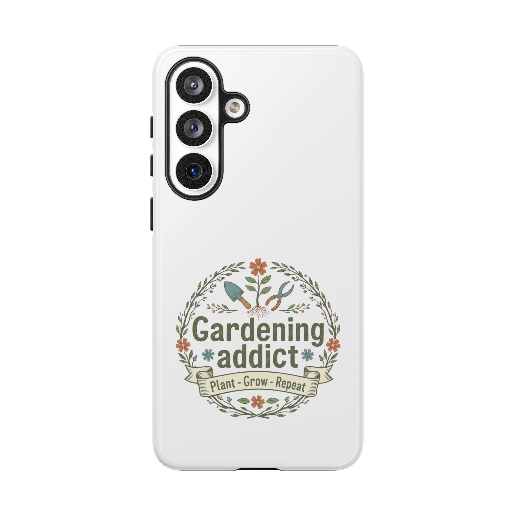 Phone Case — Gardening Addict "Plant • Grow • Repeat" Floral Garden Phone Cover