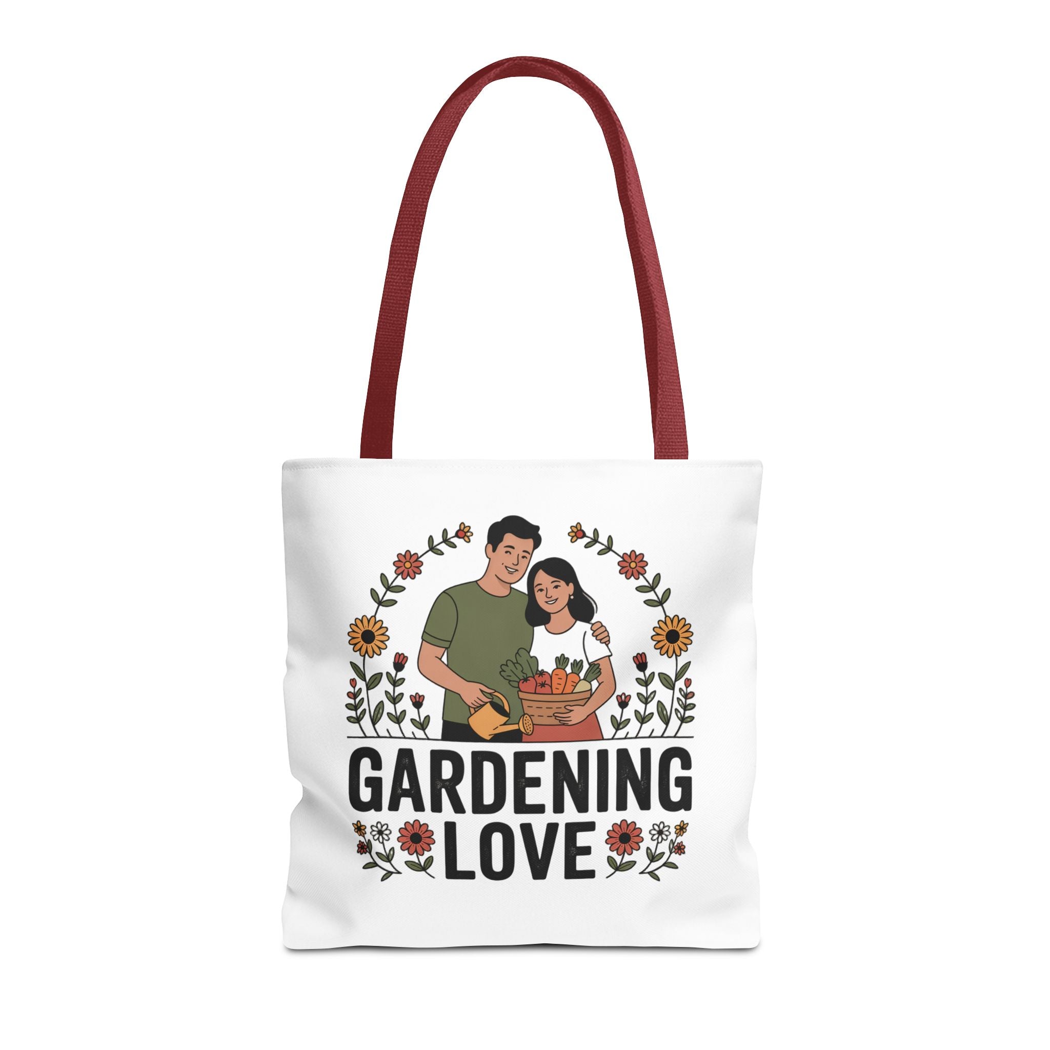 Gardening Love Tote Bag — Floral Couples Gardeners Market Bag