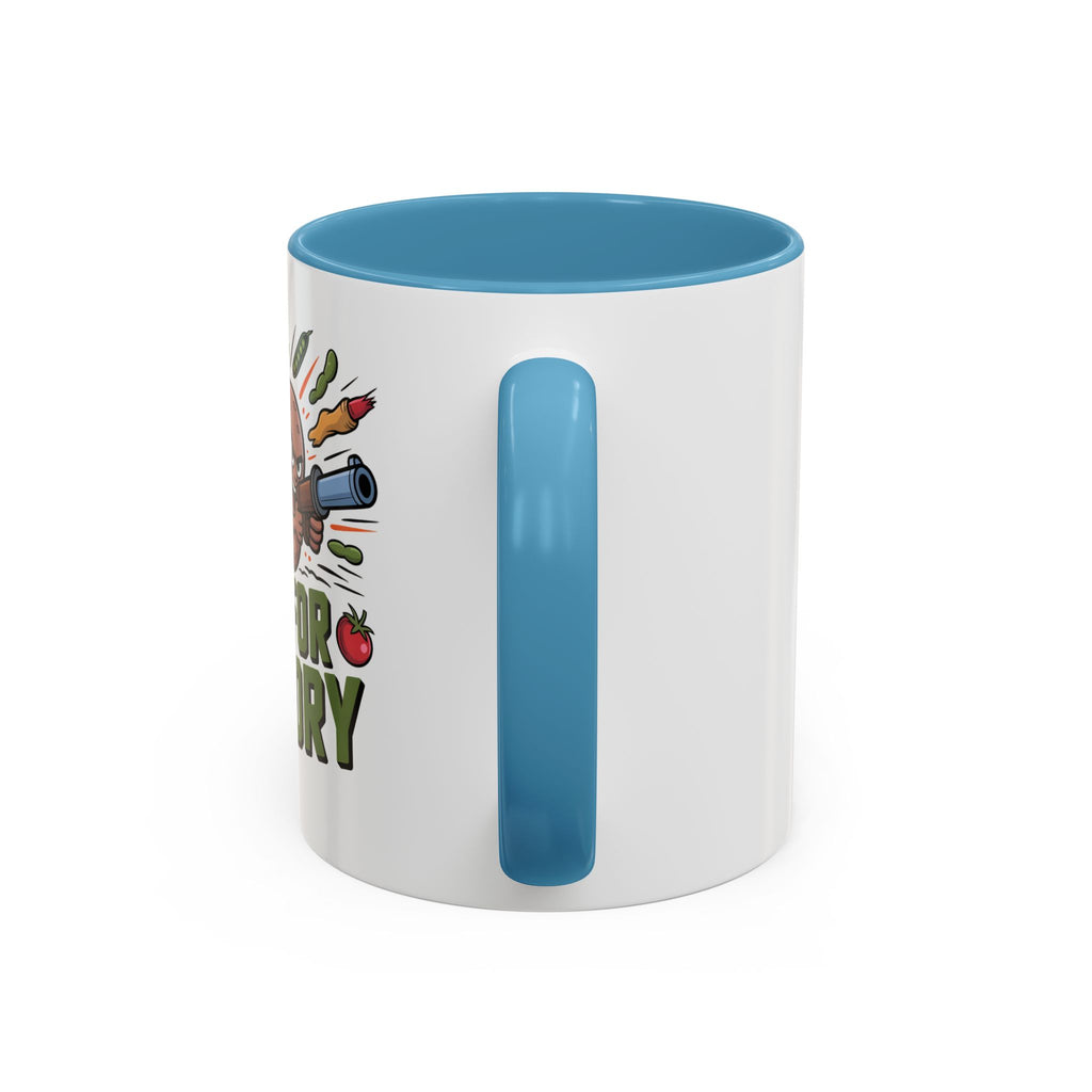 Dig For Victory Coffee Mug — Garden Veggie Cartoon Accent Mug (11/15oz)