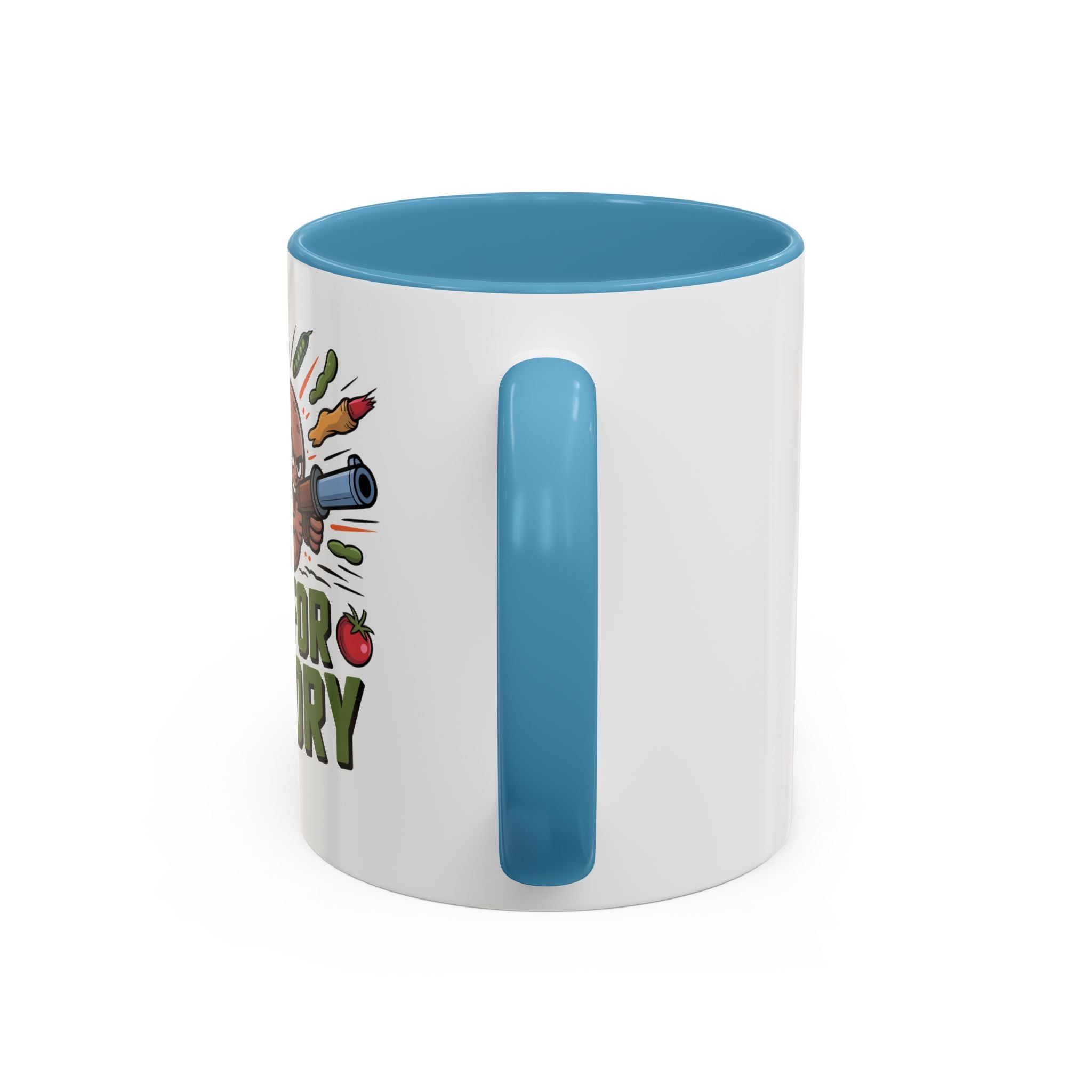 Dig For Victory Coffee Mug — Garden Veggie Cartoon Accent Mug (11/15oz)