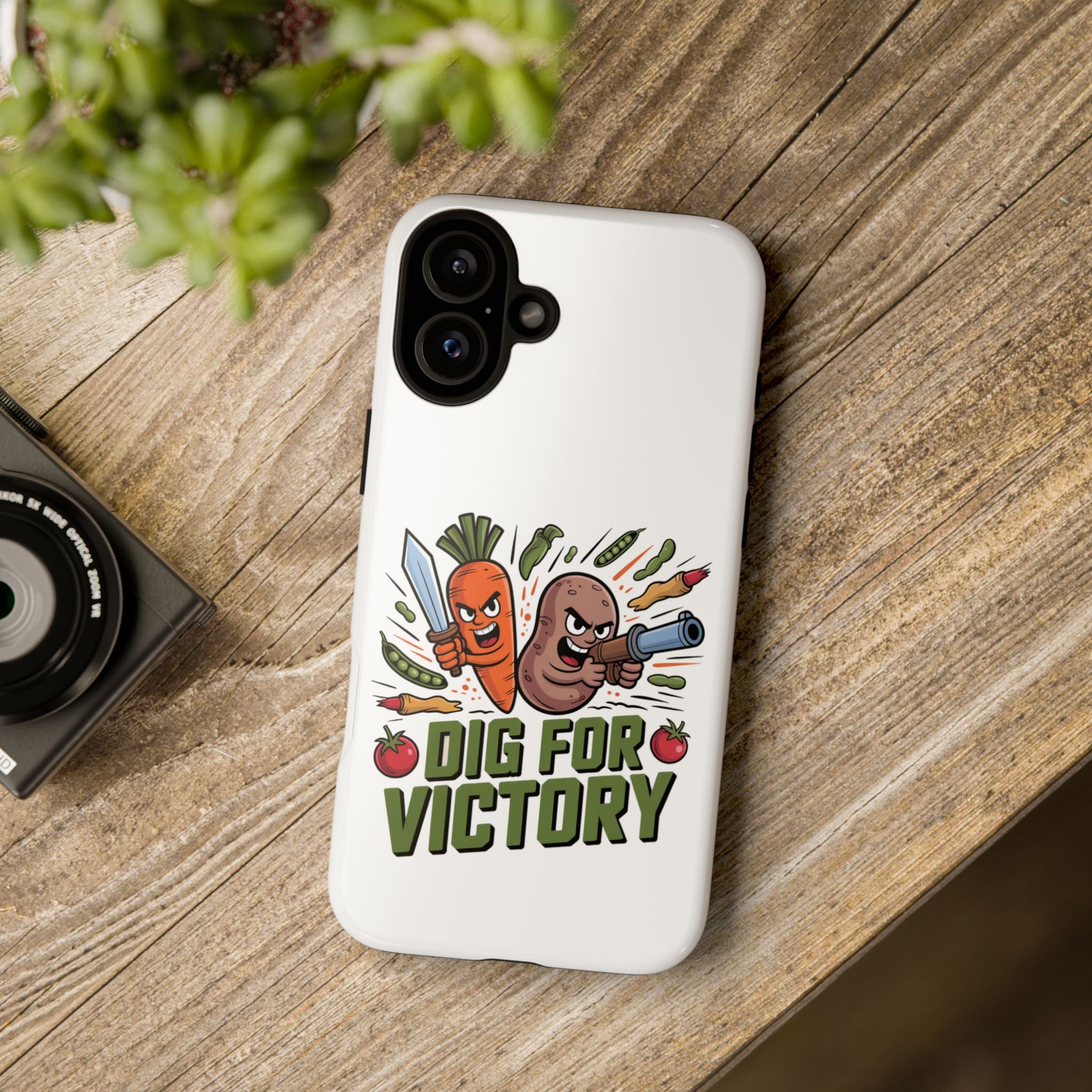 Phone Case — 'Dig For Victory' Veggie Combat Garden Design