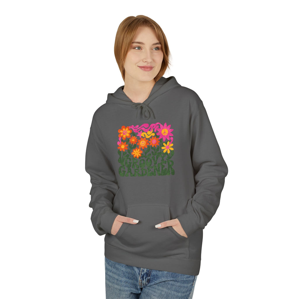 Gardener Hoodie – Retro Floral “Groovy Gardener” Pullover