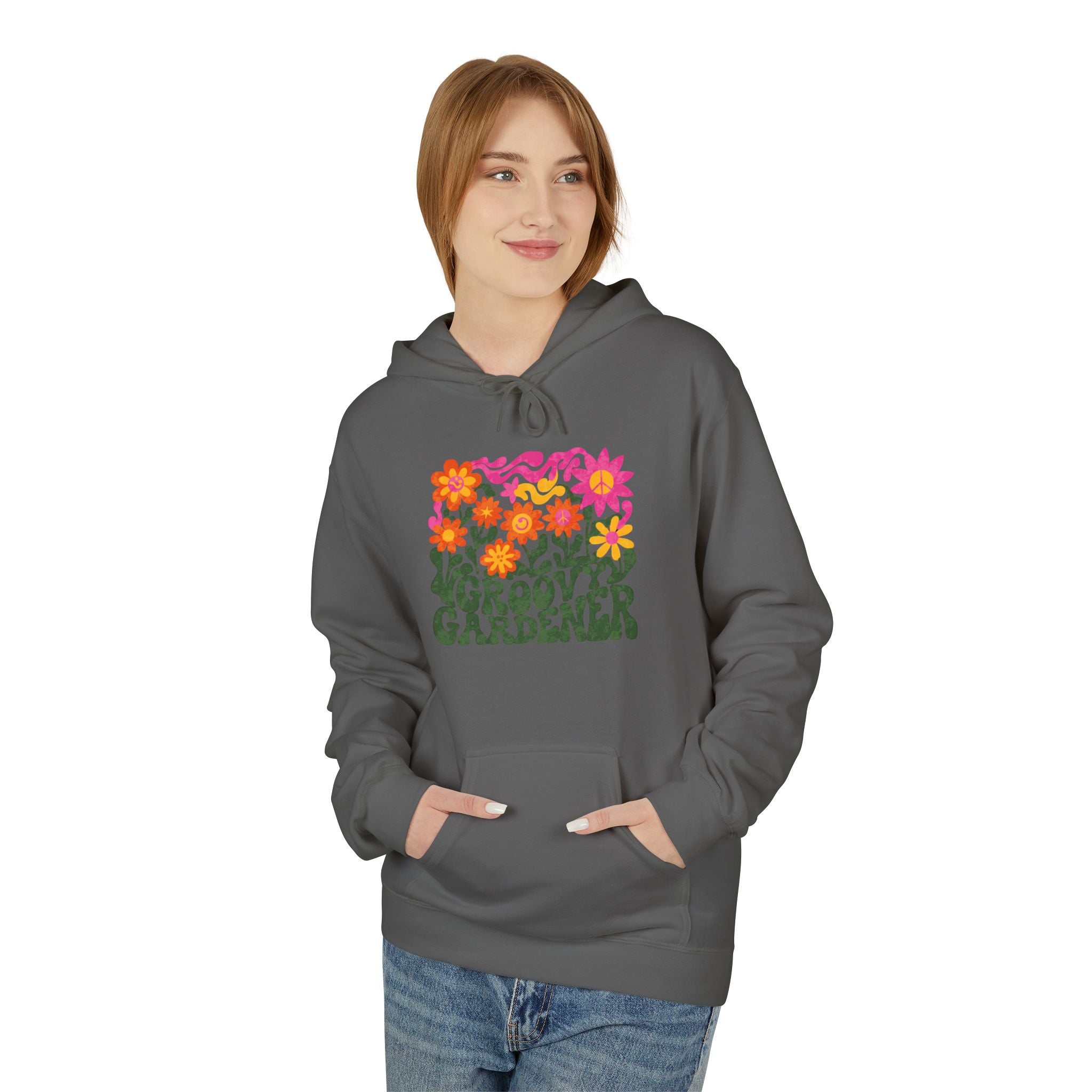 Gardener Hoodie – Retro Floral “Groovy Gardener” Pullover