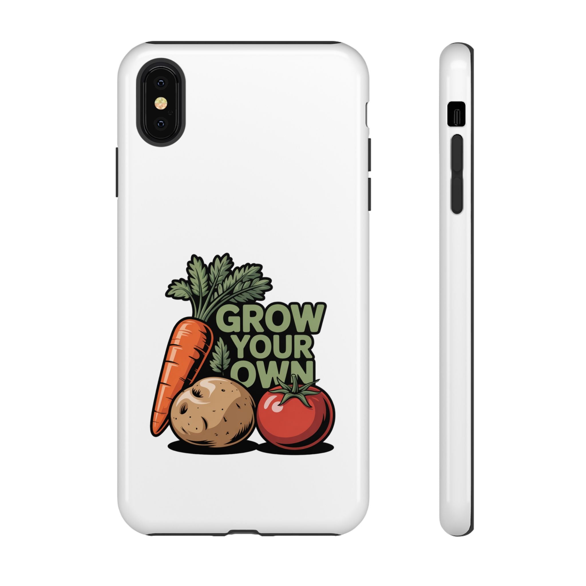 Grow Your Own Vegetables Phone Case — Gardening Carrot Potato Tomato Design