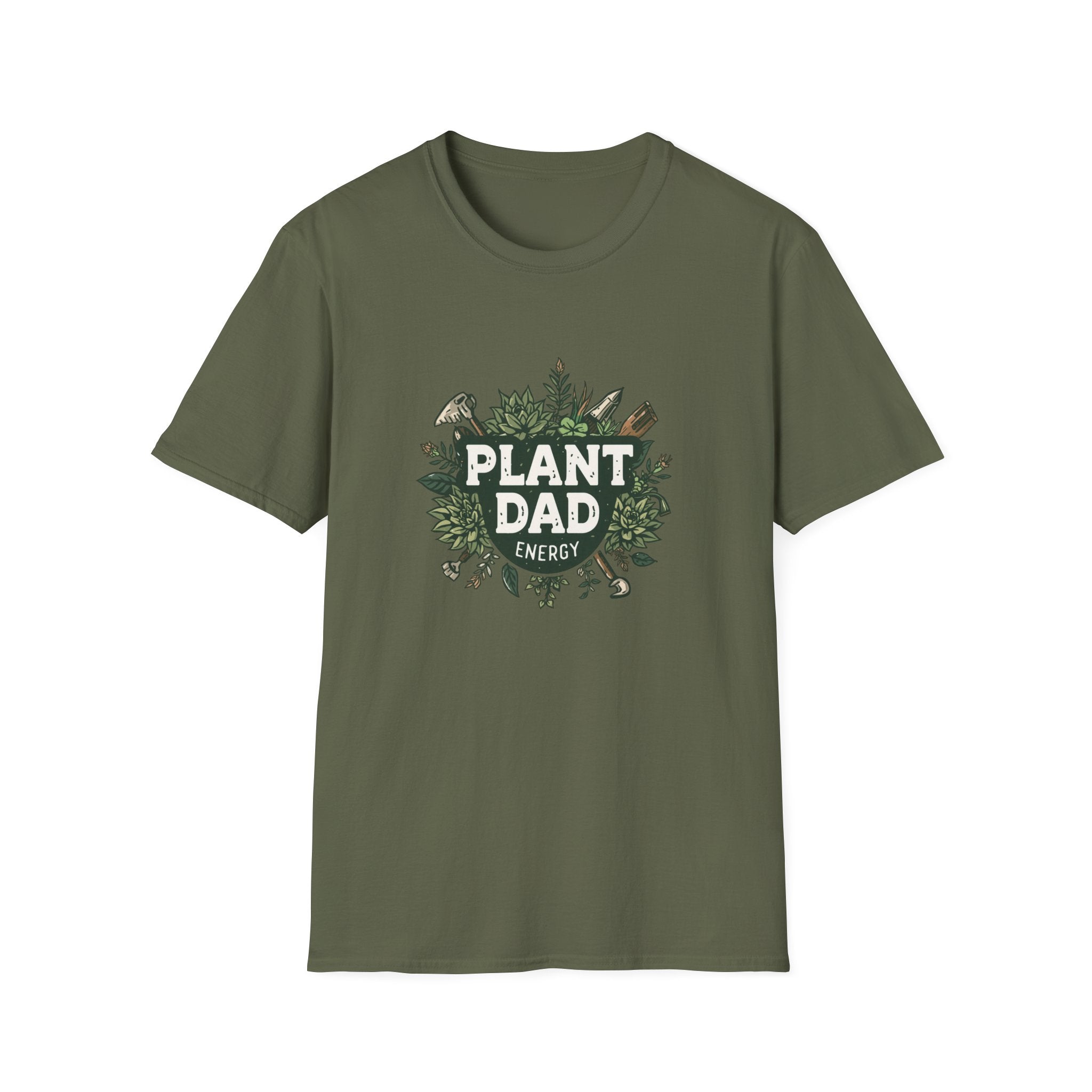 Plant Dad T-Shirt — Funny Gardener Shirt with Botanical Tools