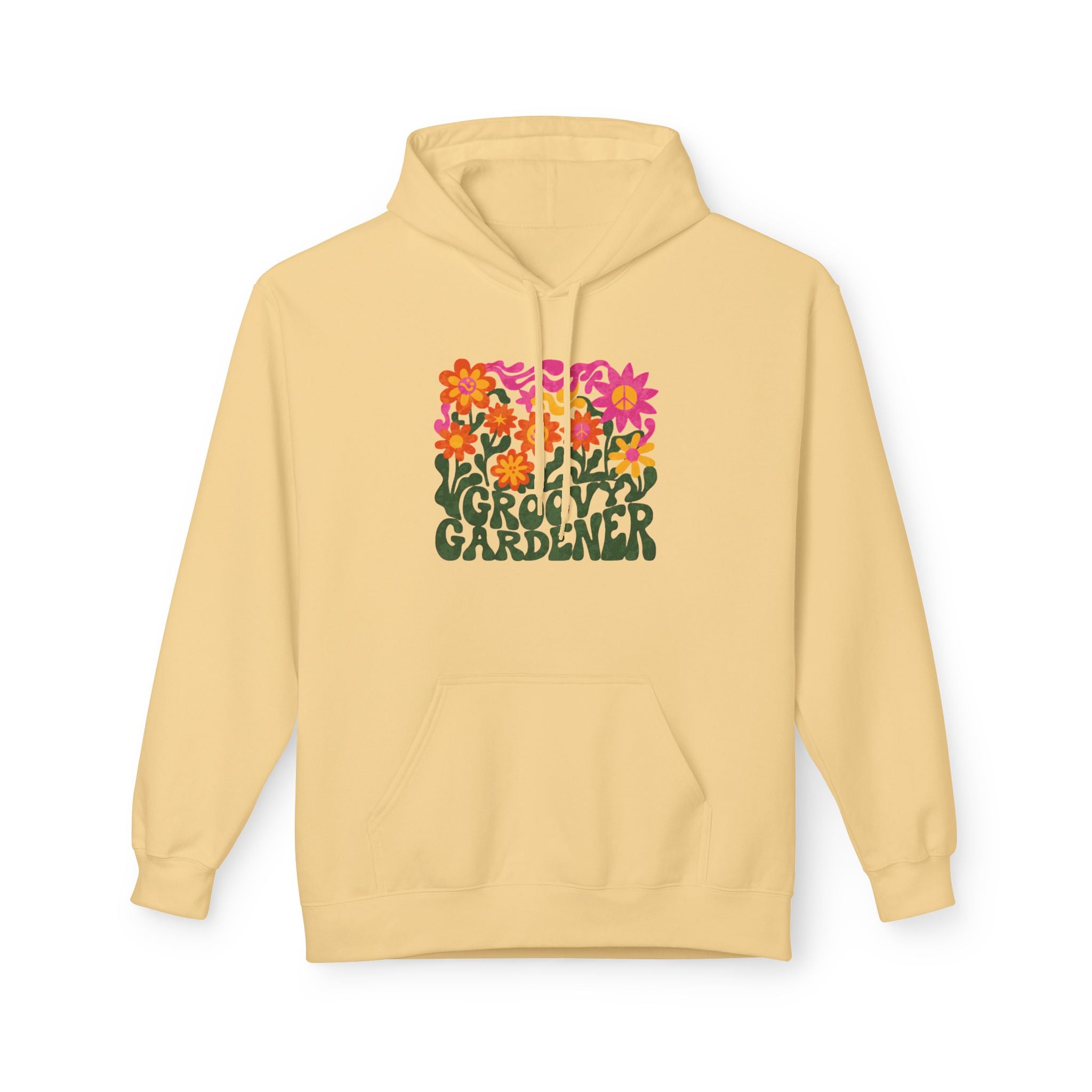 Gardener Hoodie – Retro Floral “Groovy Gardener” Pullover