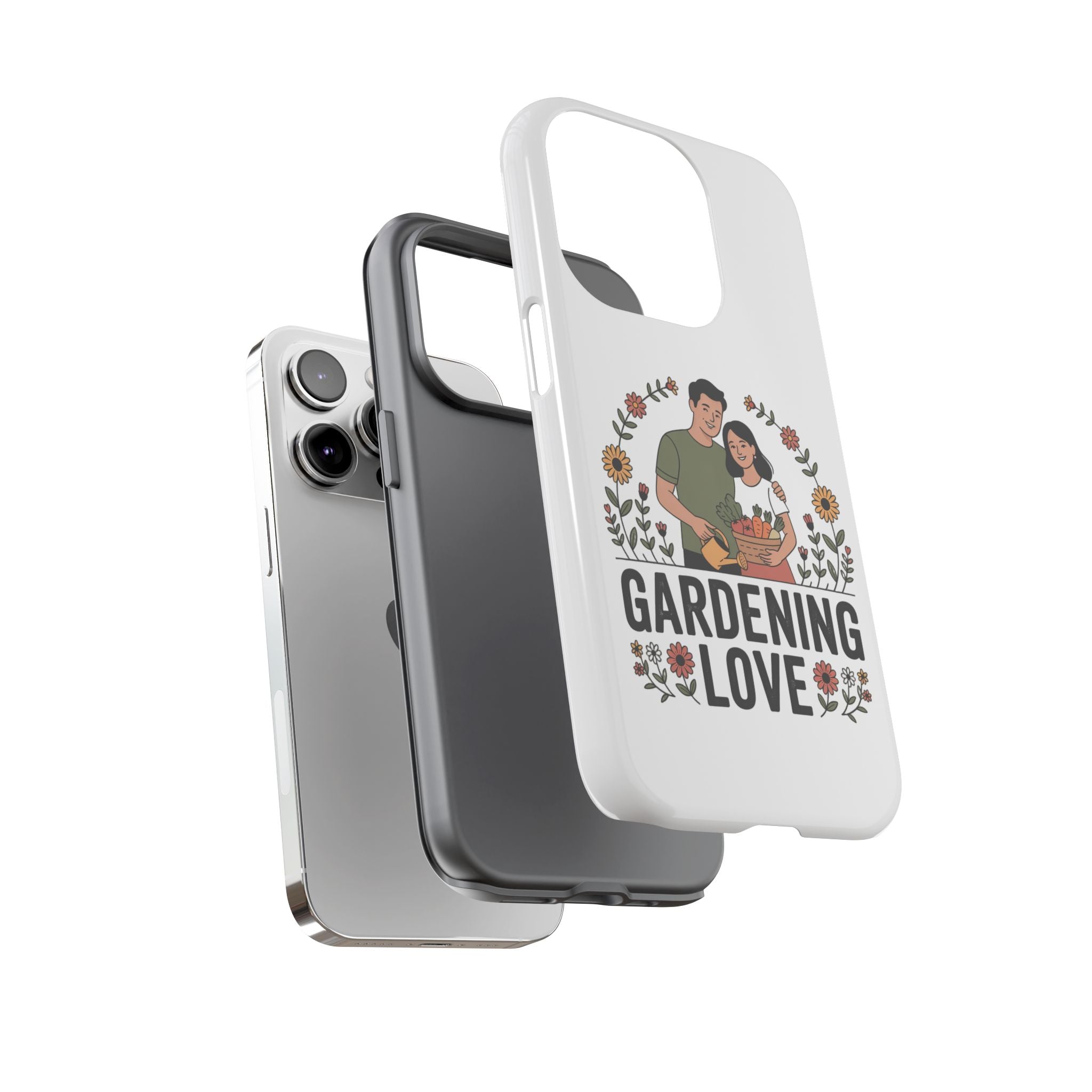Gardening Love Phone Case — Floral Couple Protective Phone Cover