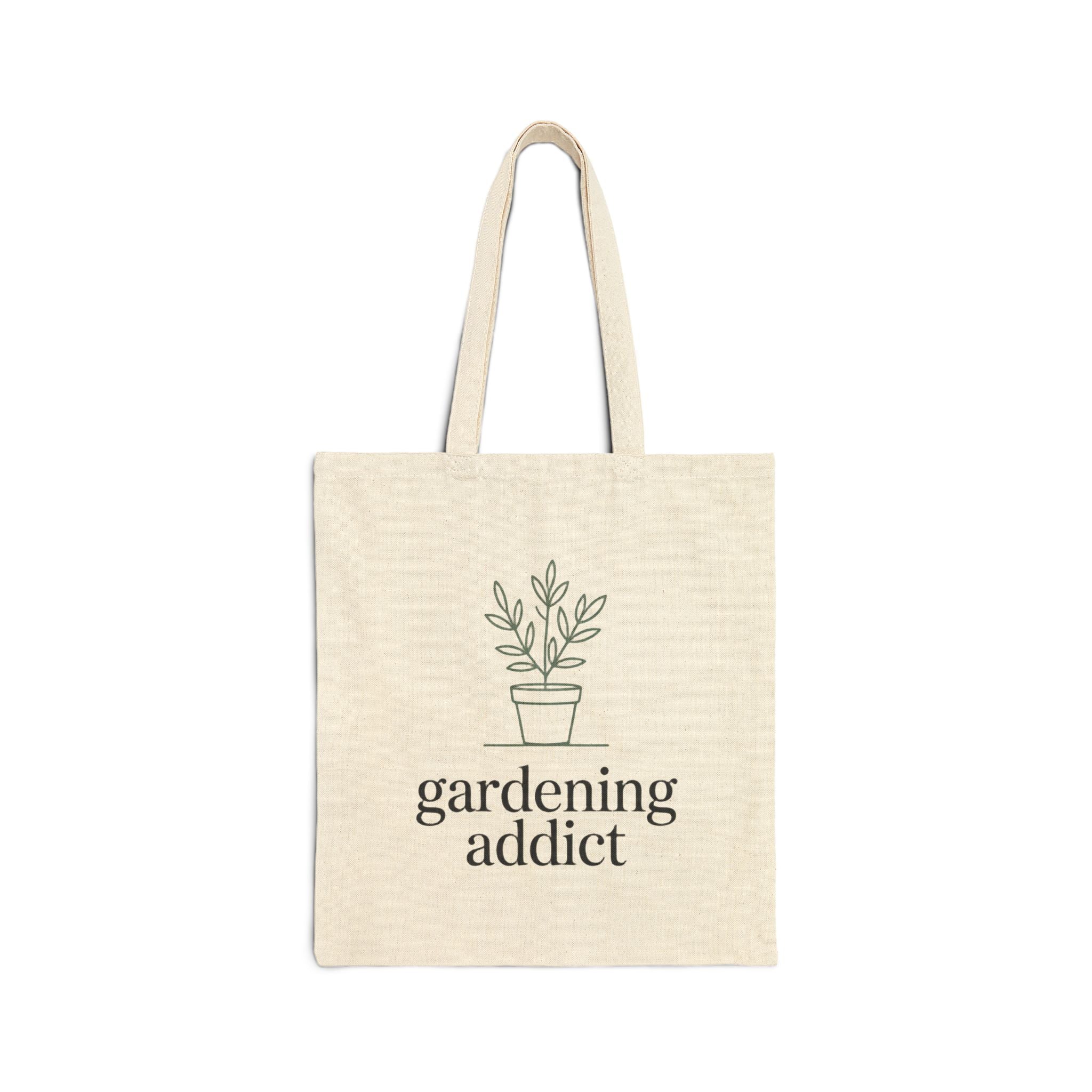 Tote Bag — "gardening addict" Shopper, Plant Lover Market Tote