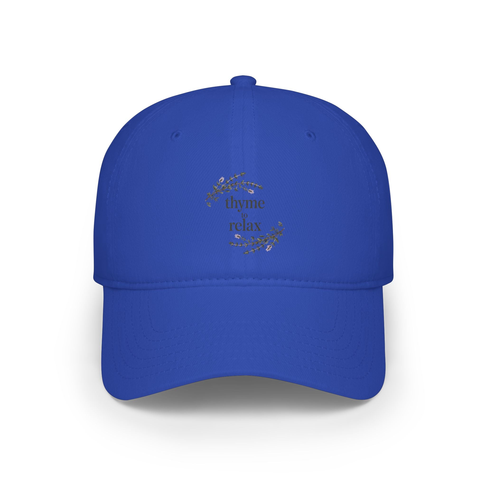 Relax & Unwind Baseball Cap — 'Unwind Relax' Floral Low Profile Hat
