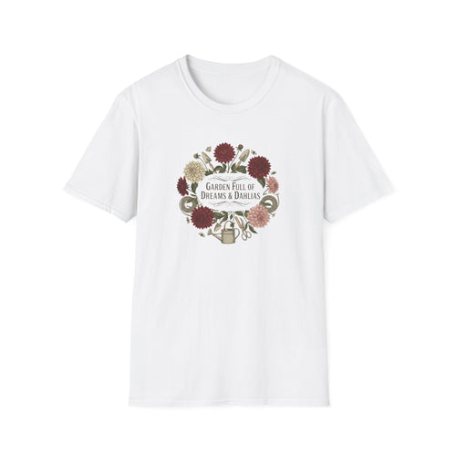 Dahlias & Dreams Floral T-Shirt — Garden Full of Dreams Graphic Tee