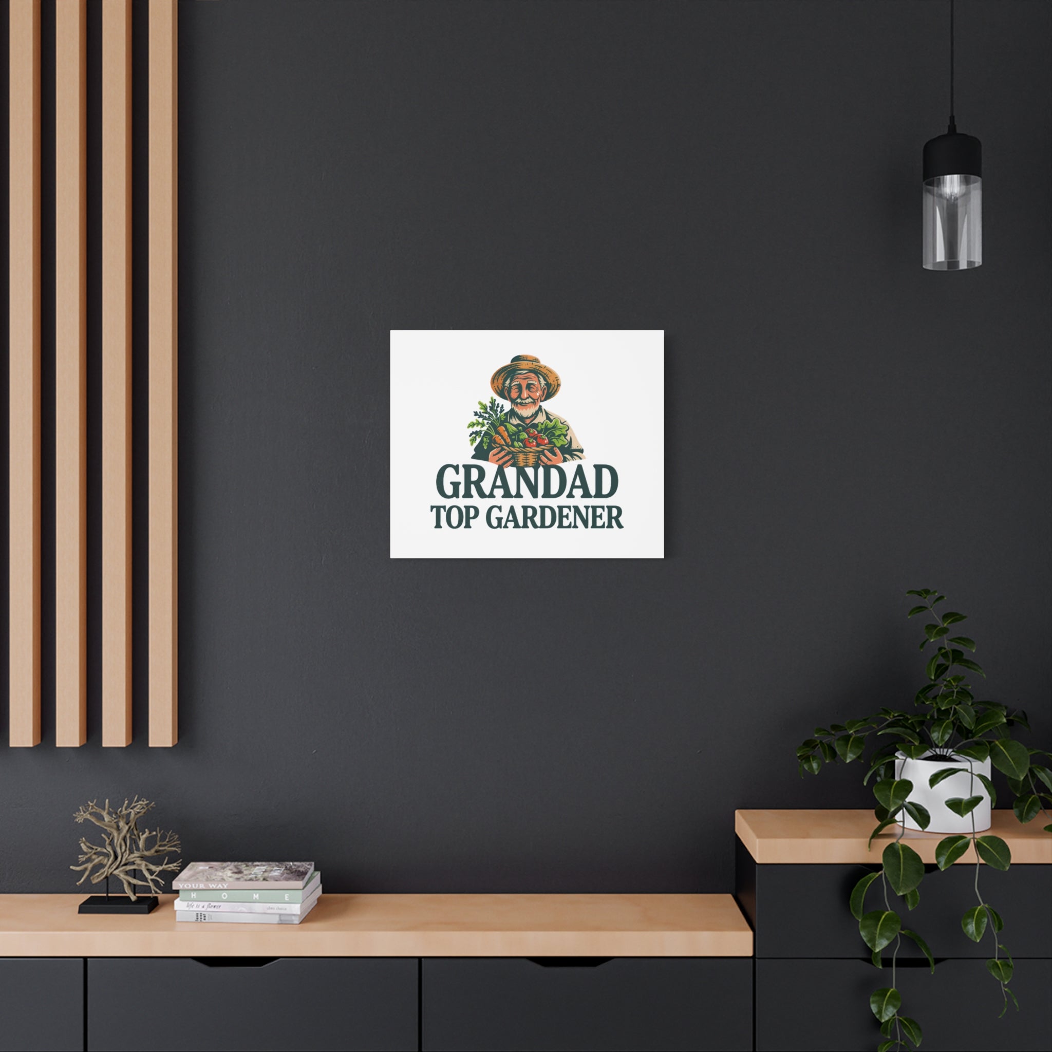 Grandad Top Gardener Canvas – Stretched Matte Wall Art