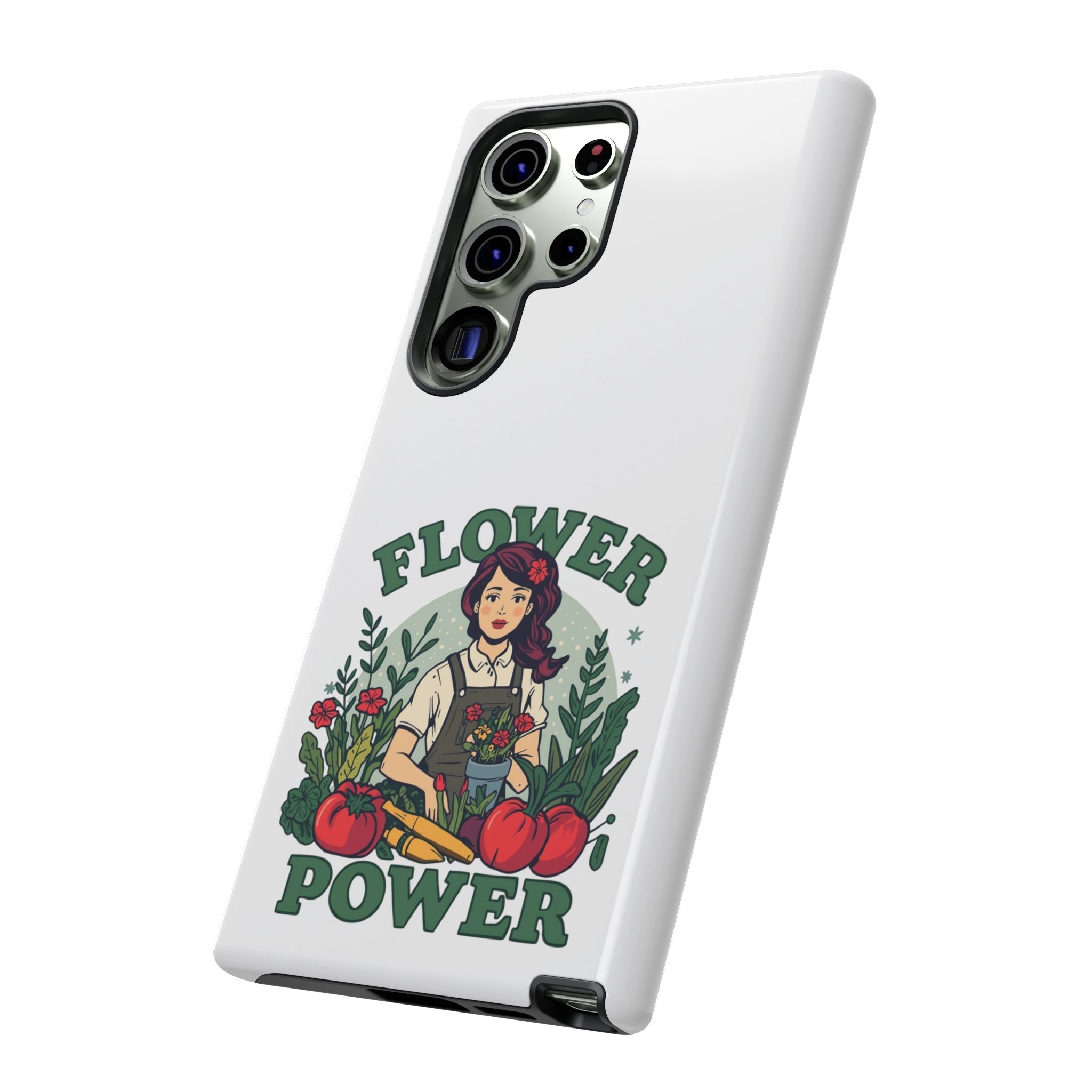 Phone Case - 'Flower Power' Retro Gardener Floral Protective Case
