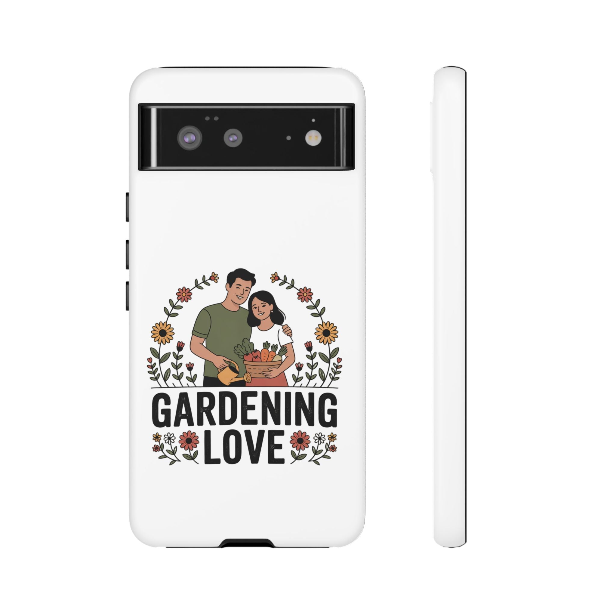 Gardening Love Phone Case — Floral Couple Protective Phone Cover