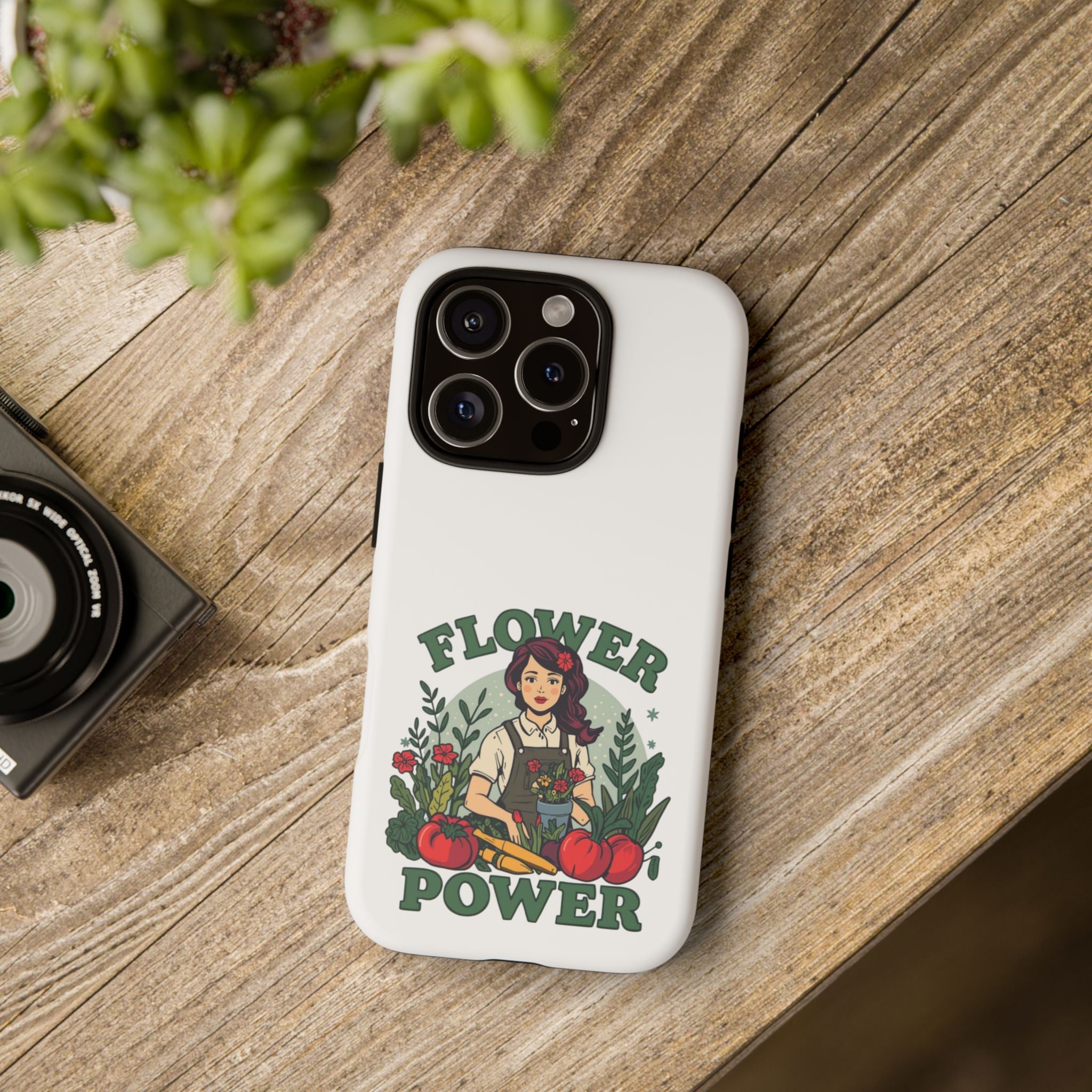 Phone Case - 'Flower Power' Retro Gardener Floral Protective Case