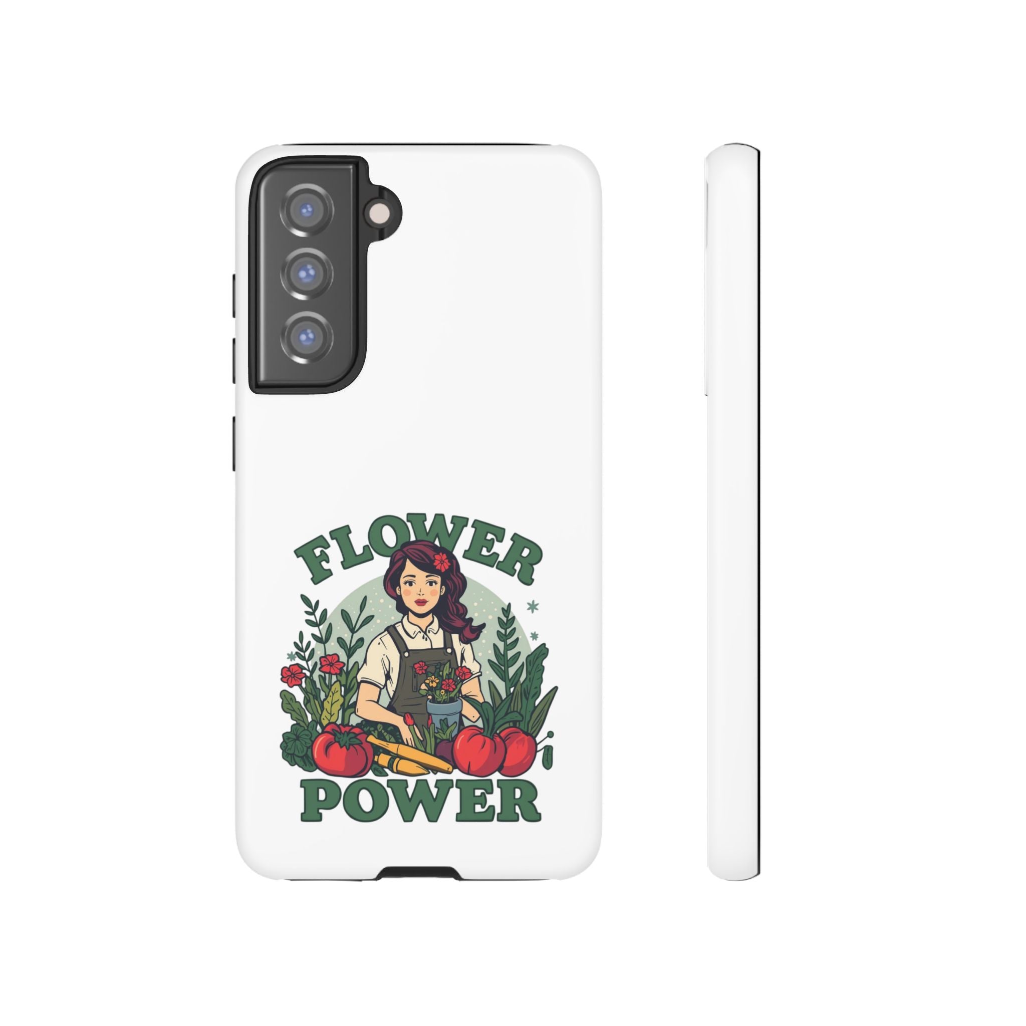Phone Case - 'Flower Power' Retro Gardener Floral Protective Case