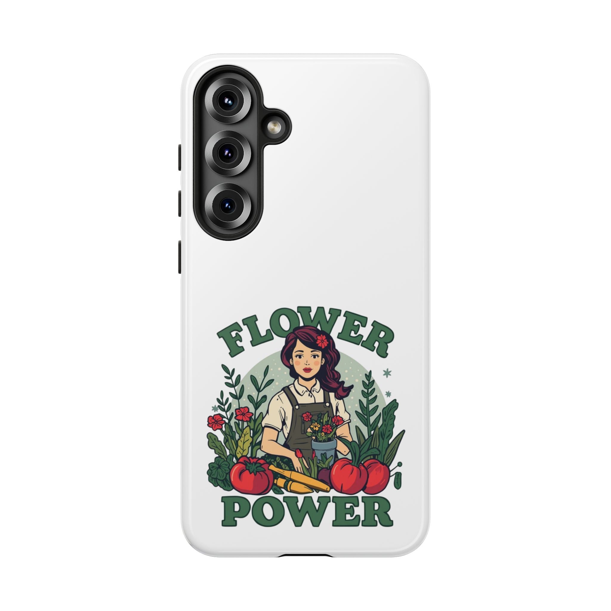 Phone Case - 'Flower Power' Retro Gardener Floral Protective Case