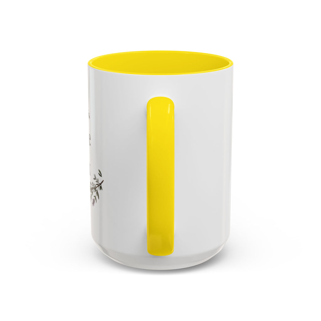 Thyme to Relax Accent Coffee Mug — Herbal Tea & Coffee Cup, Floral Kitchen Gift
