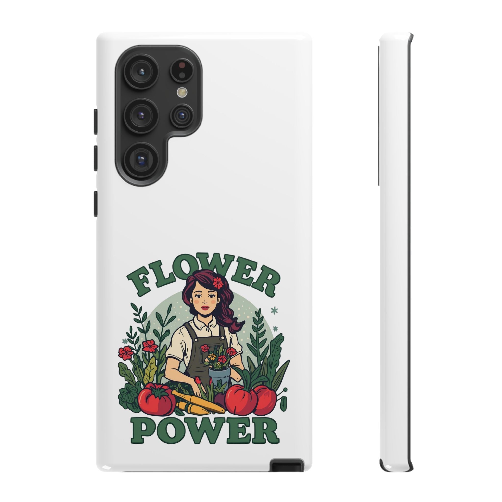 Phone Case - 'Flower Power' Retro Gardener Floral Protective Case