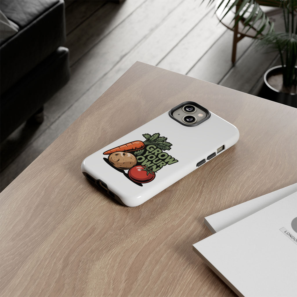 Grow Your Own Vegetables Phone Case — Gardening Carrot Potato Tomato Design
