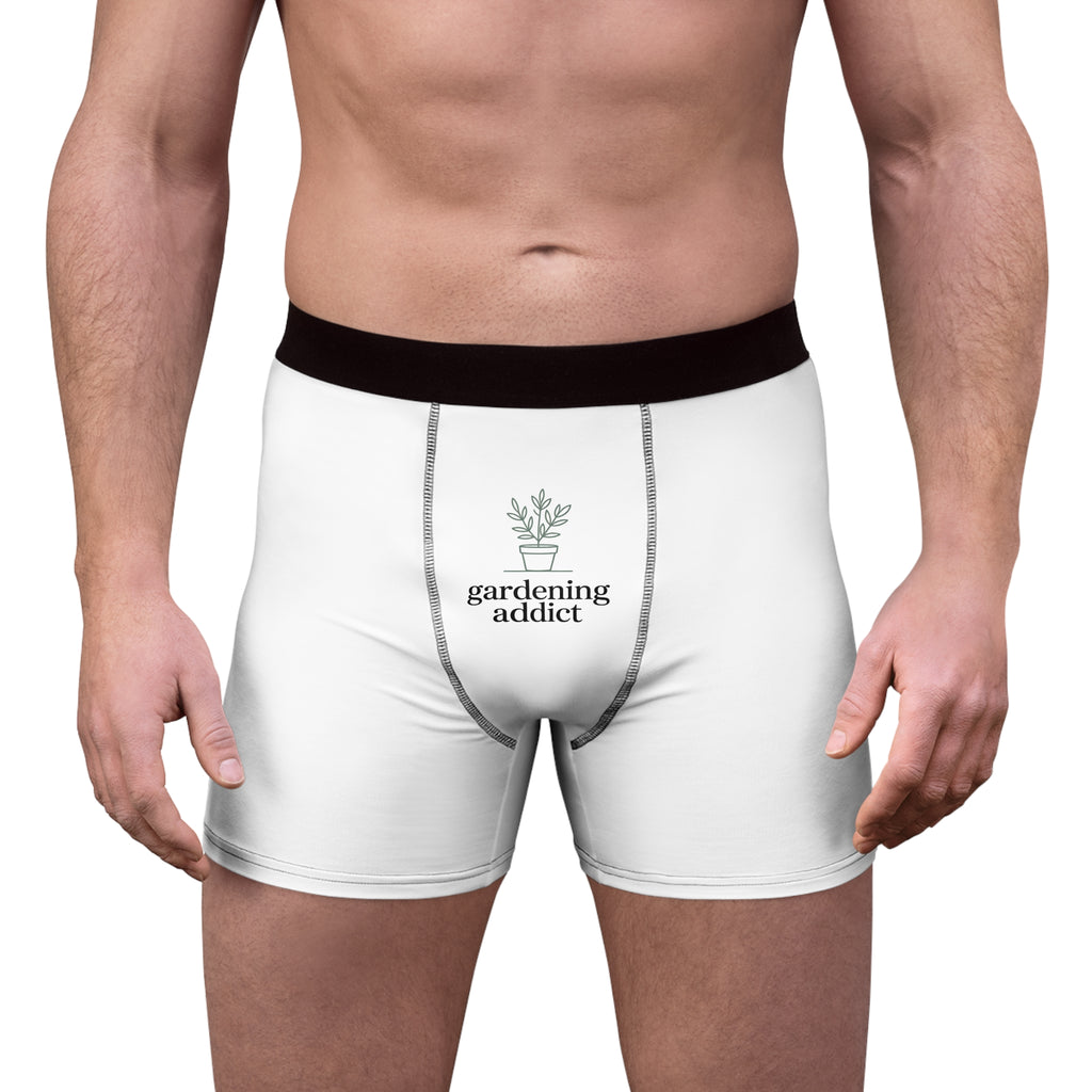 Gardening Addict Boxer Briefs — Men’s Plant Lover Underwear