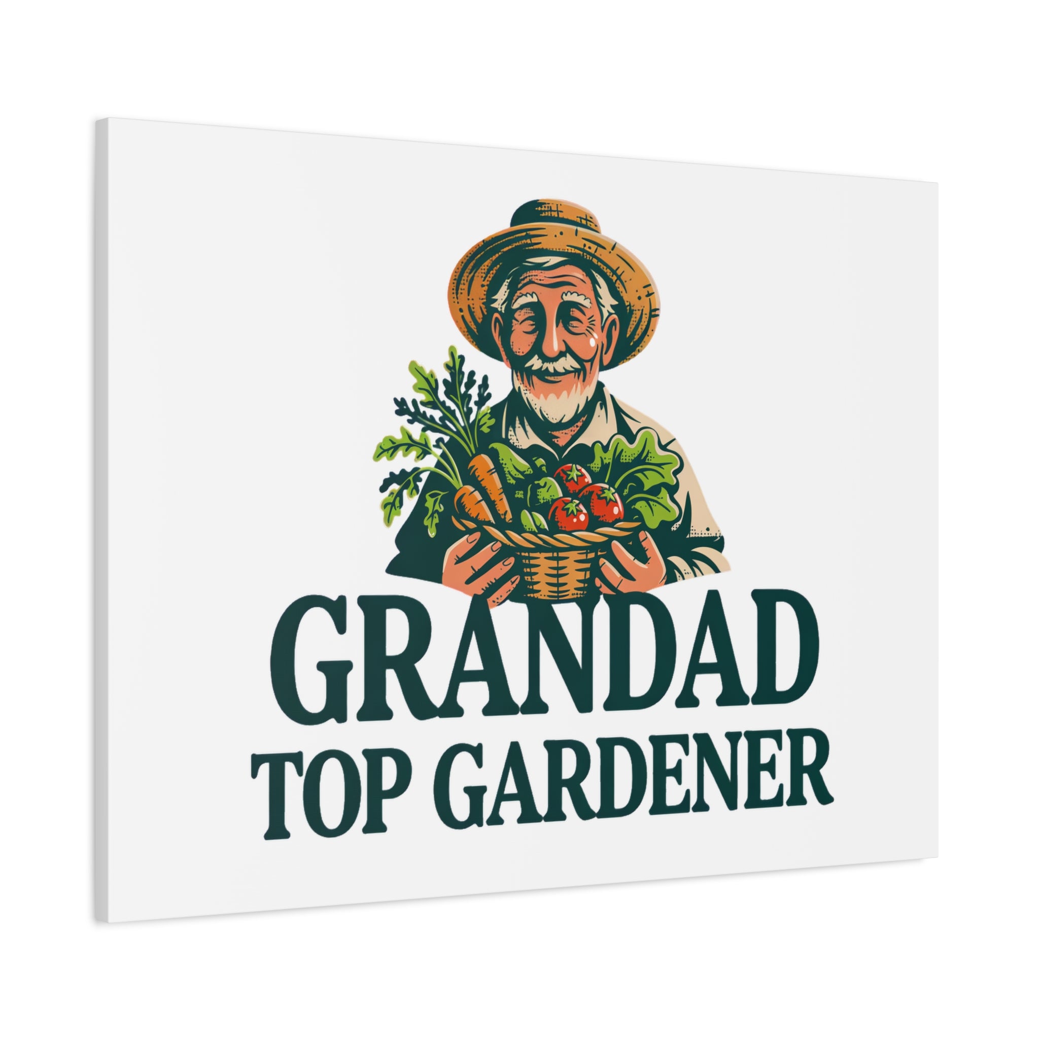 Grandad Top Gardener Canvas – Stretched Matte Wall Art