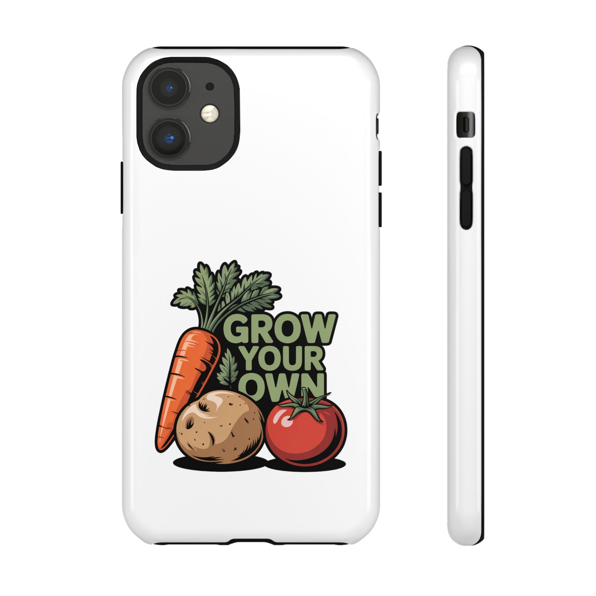 Grow Your Own Vegetables Phone Case — Gardening Carrot Potato Tomato Design