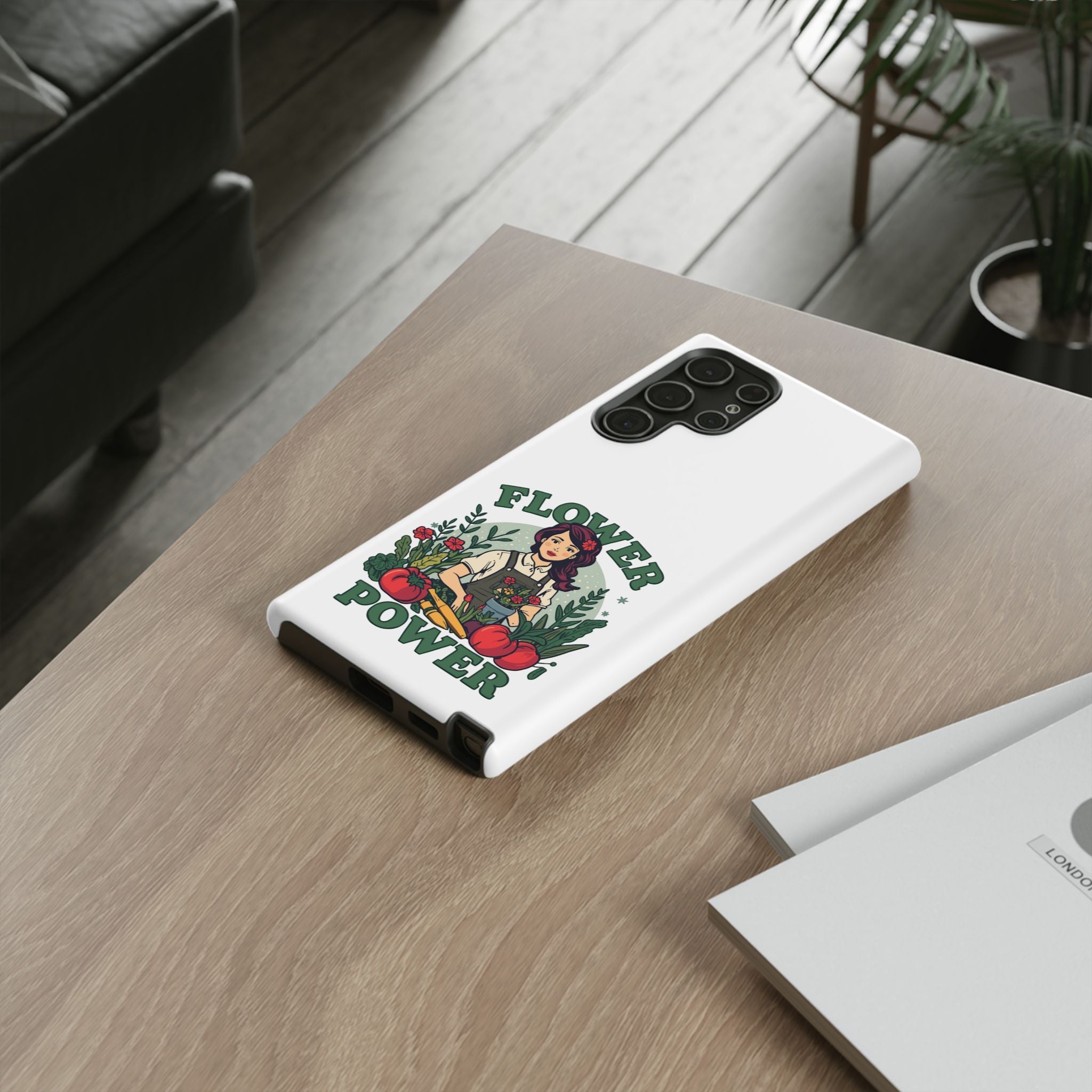 Phone Case - 'Flower Power' Retro Gardener Floral Protective Case